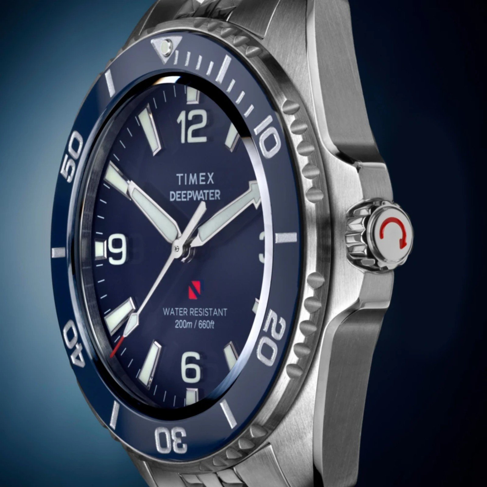 Relógio Timex Deepwater TW2Y64600 Masculino 40,5 mm Aço Inox Prata 2