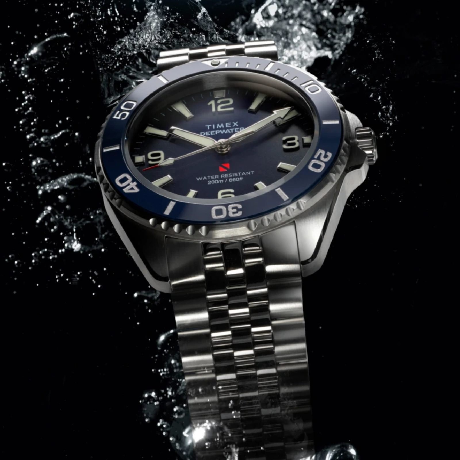 Relógio Timex Deepwater TW2Y64600 Masculino 40,5 mm Aço Inox Prata 5