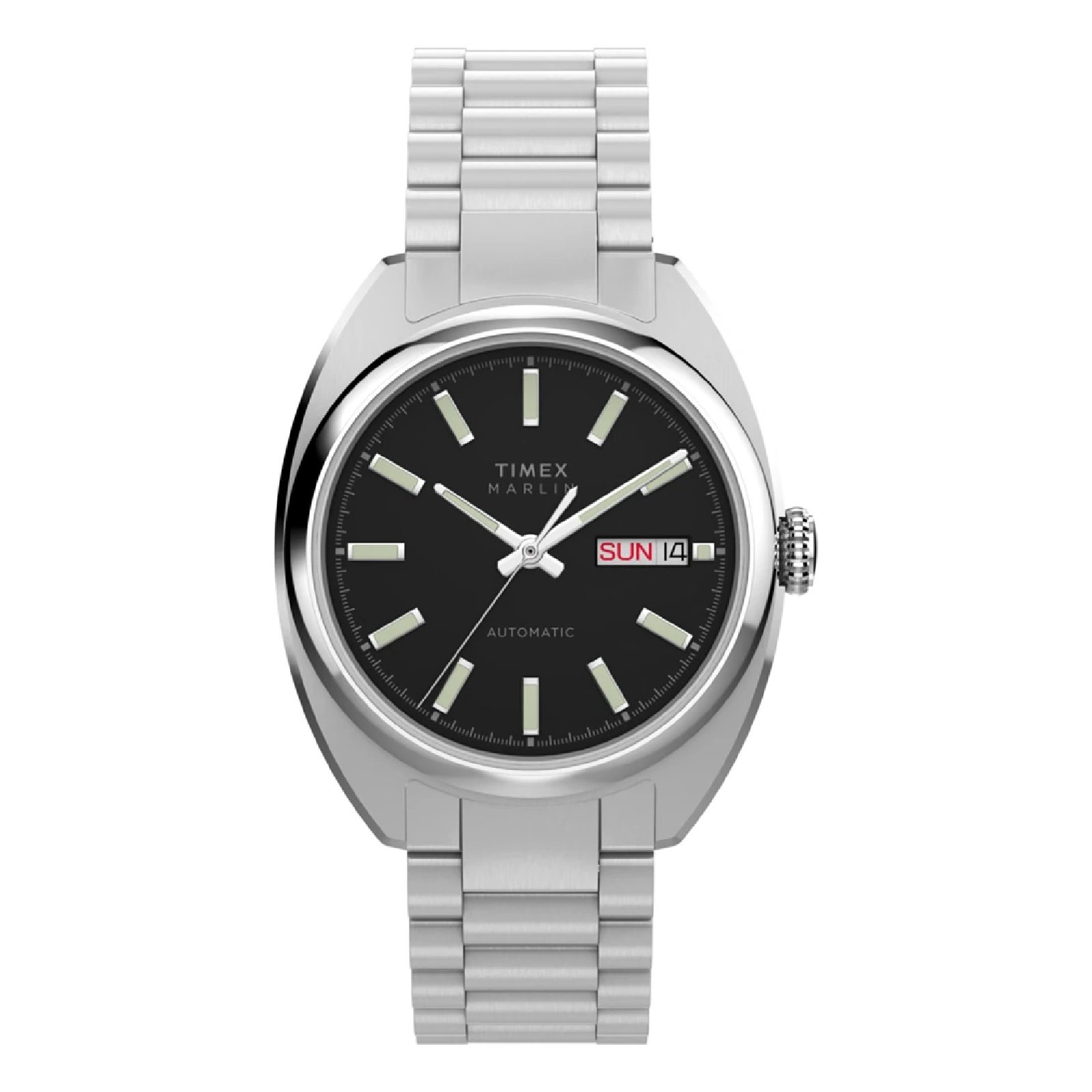 Relógio Timex Marlin Draper Automatic TW2Y65000 Masculino 37mm Aço Inox Prata 6
