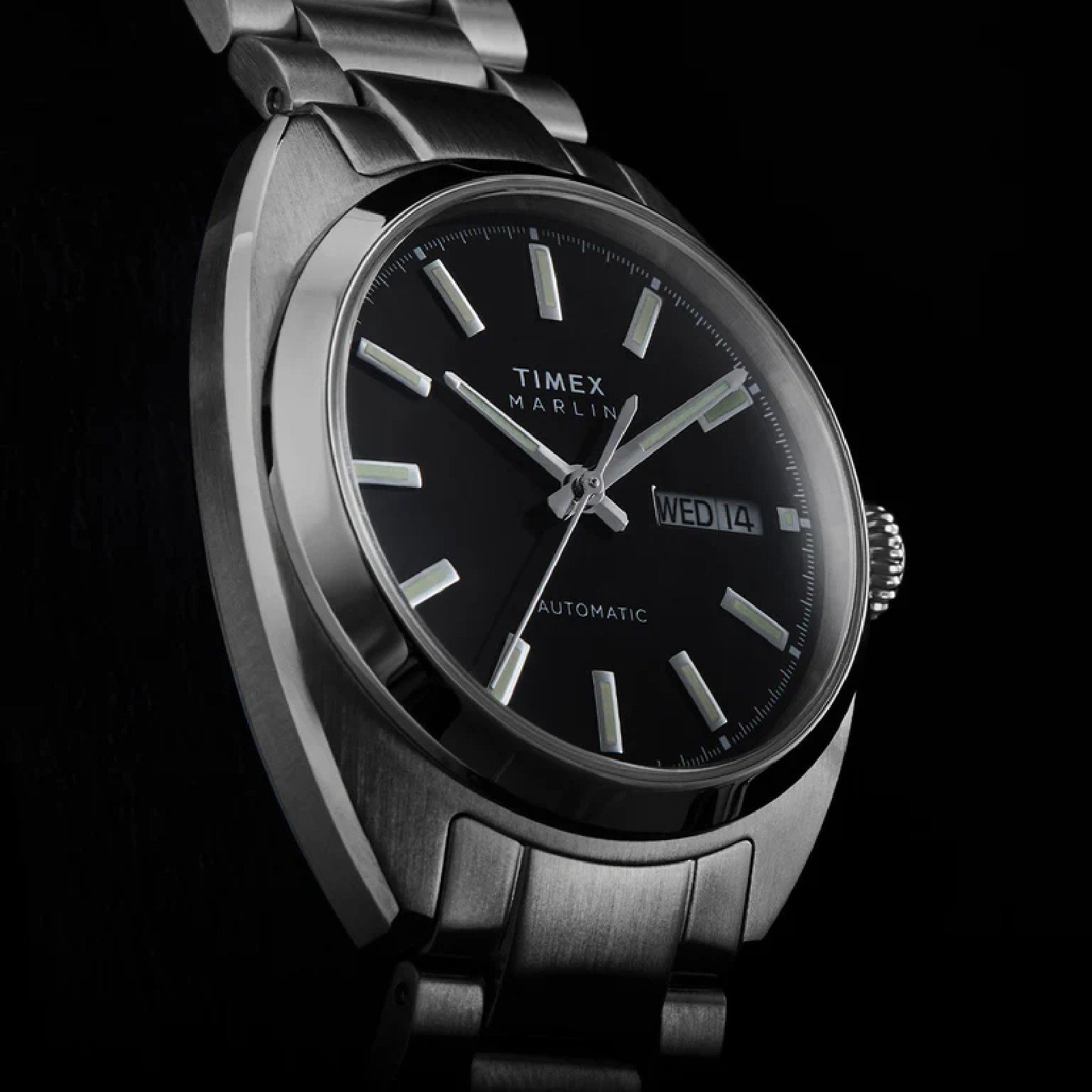 Relógio Timex Marlin Draper Automatic TW2Y65000 Masculino 37mm Aço Inox Prata 7