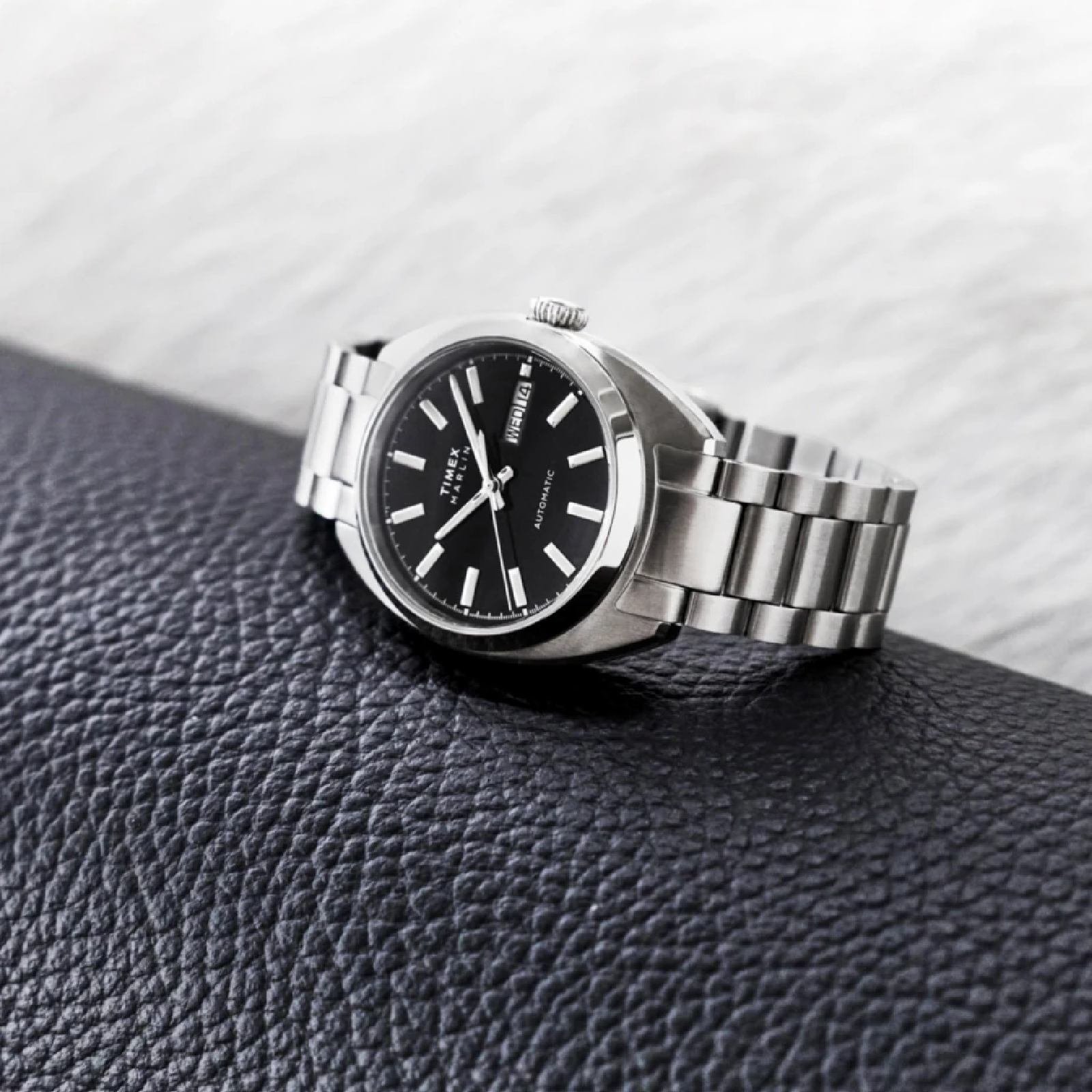 Relógio Timex Marlin Draper Automatic TW2Y65000 Masculino 37mm Aço Inox Prata 3