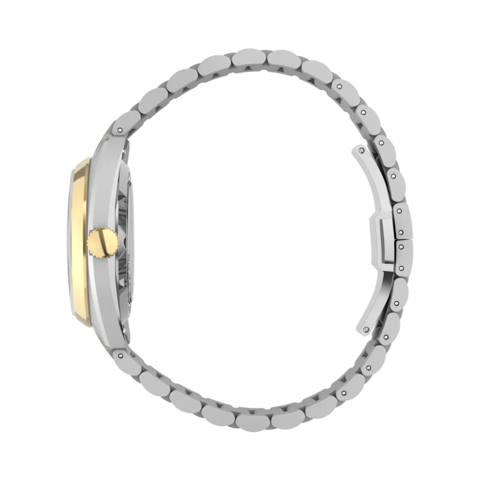 Relógio Timex Marlin Draper Automatic TW2Y65100 Masculino 37mm Aço Inox Prata/Dourado 4
