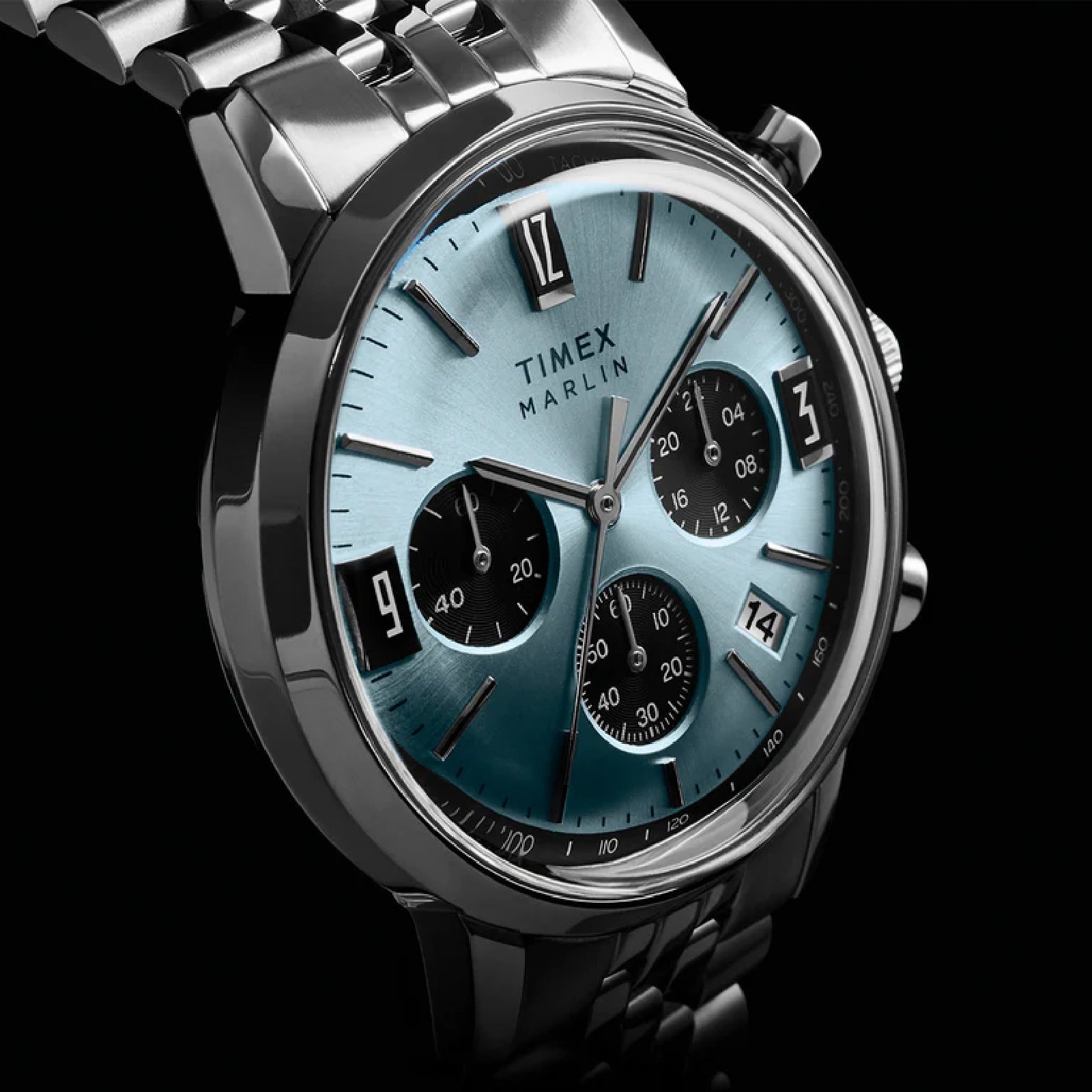 Relógio Timex Marlin® Cronógrafo Tachymeter TW2Y66500 40mm Aço Inox Prata 2