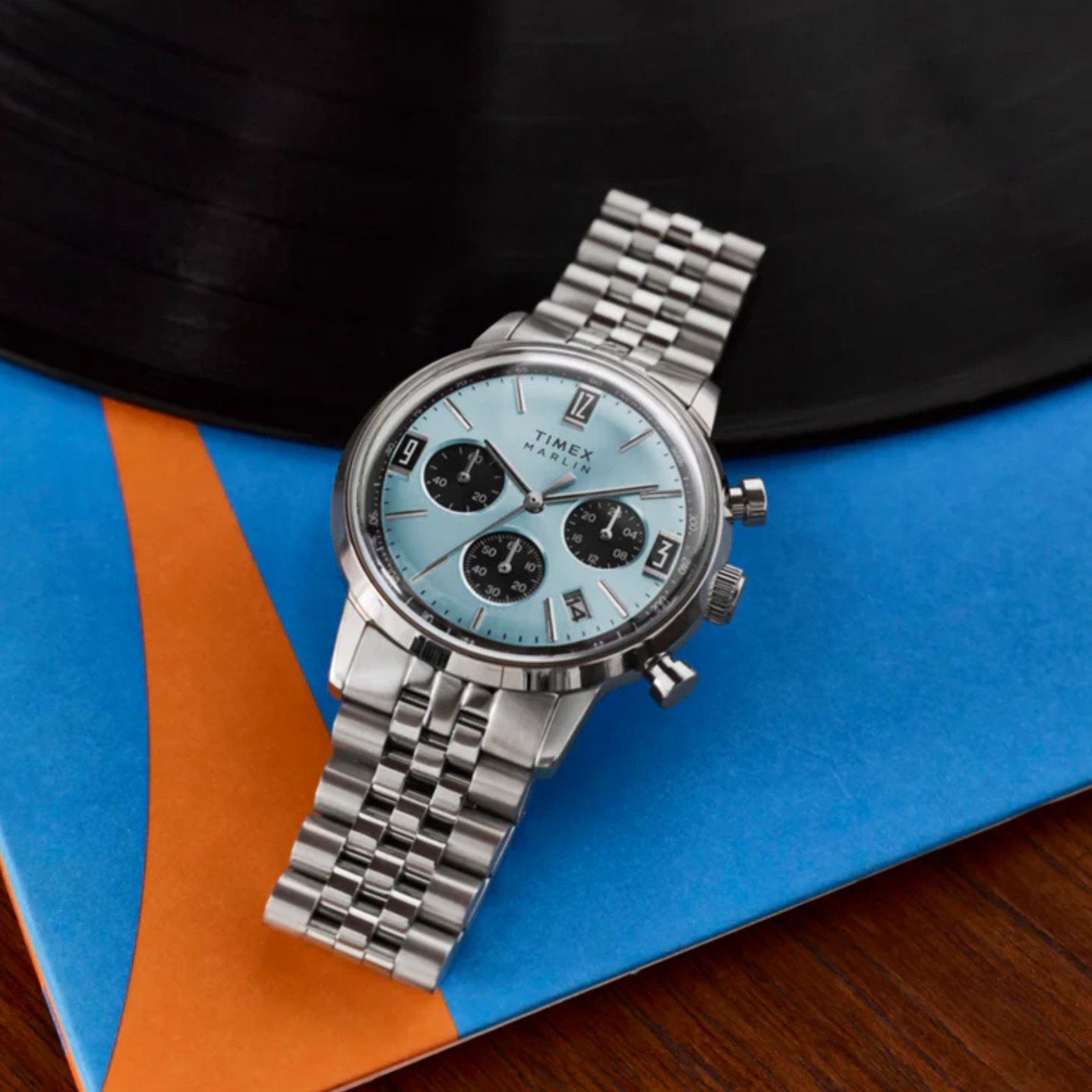 Relógio Timex Marlin® Cronógrafo Tachymeter TW2Y66500 40mm Aço Inox Prata 6