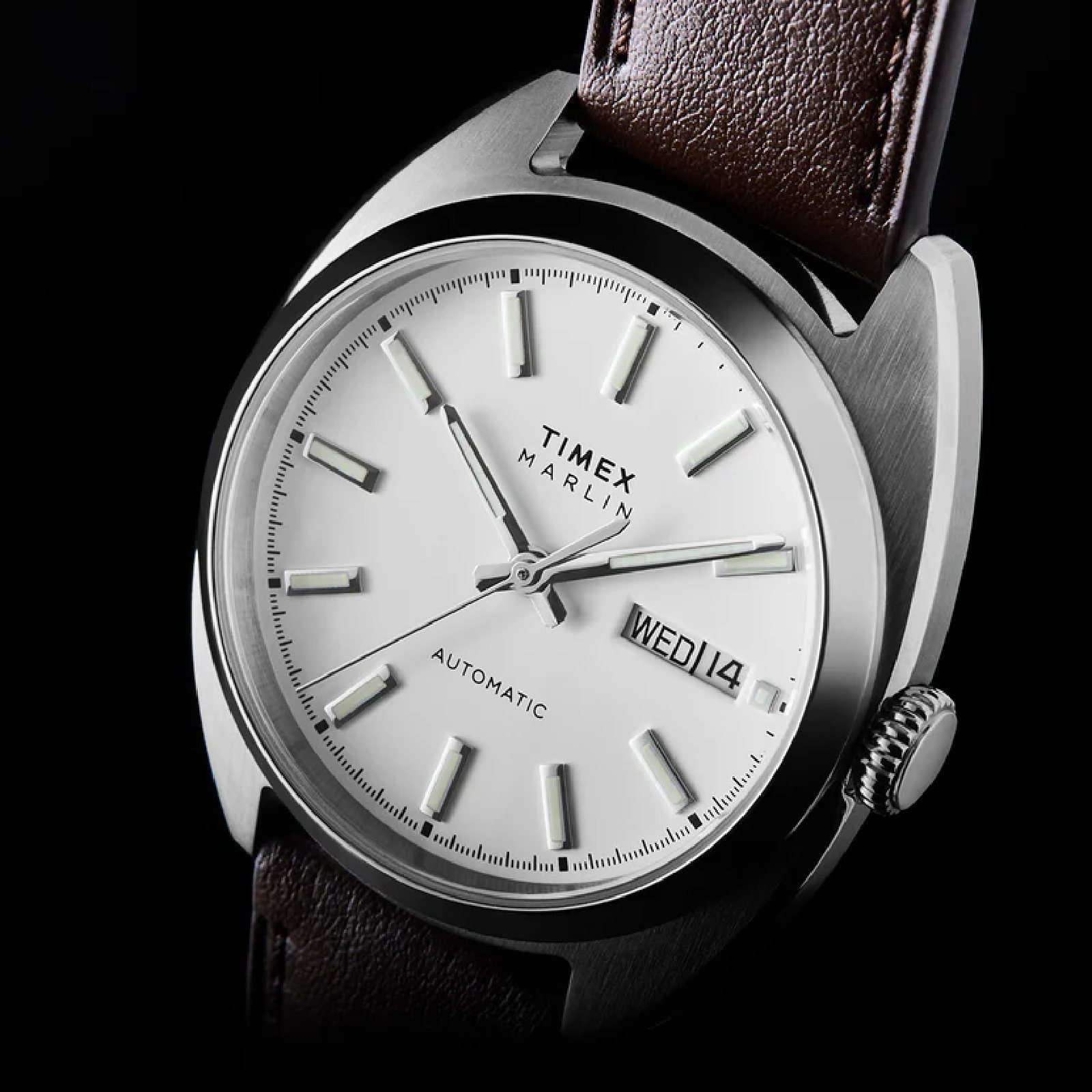 Relógio Timex Marlin Draper Automatic TW2Y65200 Masculino 37mm Couro Prata 2