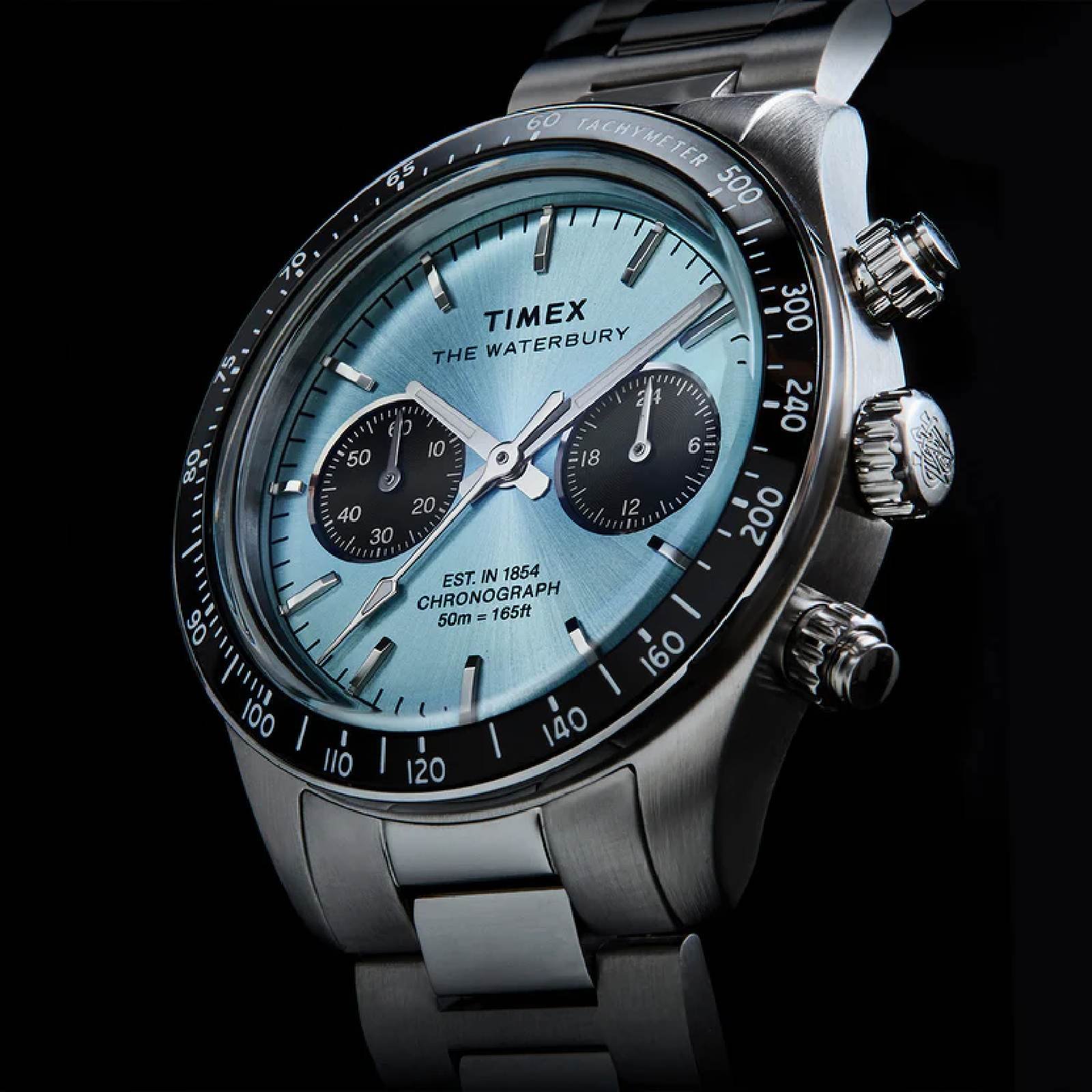 Relógio Timex Waterbury Heritage Cronógrafo TW2Y70500 39mm Aço Inox Prata 4
