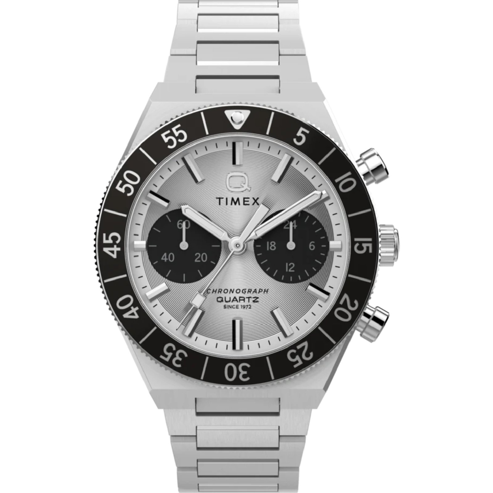 Relógio Timex Q Continental Chronograph TW2Y55800 Masculino 40mm Aço Inox