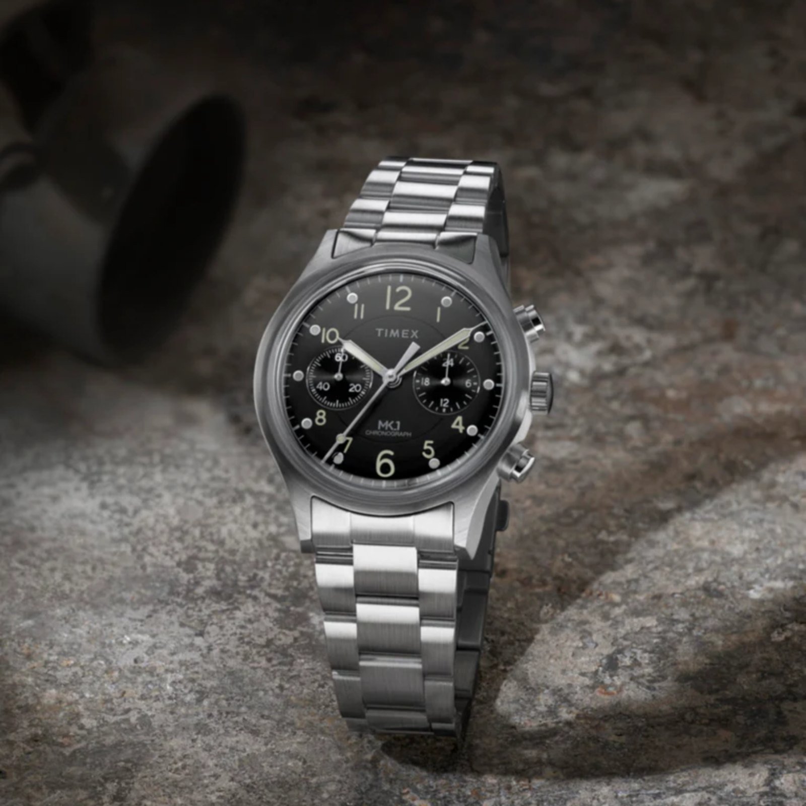 Relógio Timex MK1 Chronograph TW2Y71000 40mm Aço Inox Prata 2
