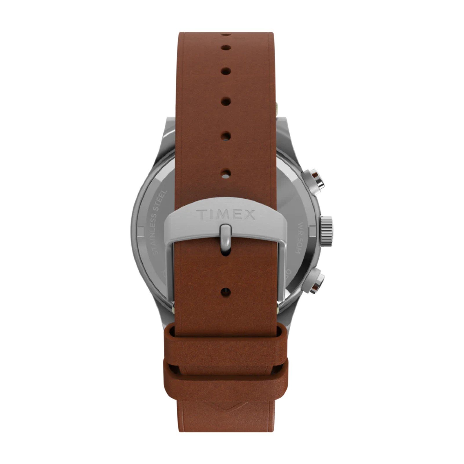 Relógio Timex MK1 Chronograph TW2Y71100 40mm Couro Prata 6