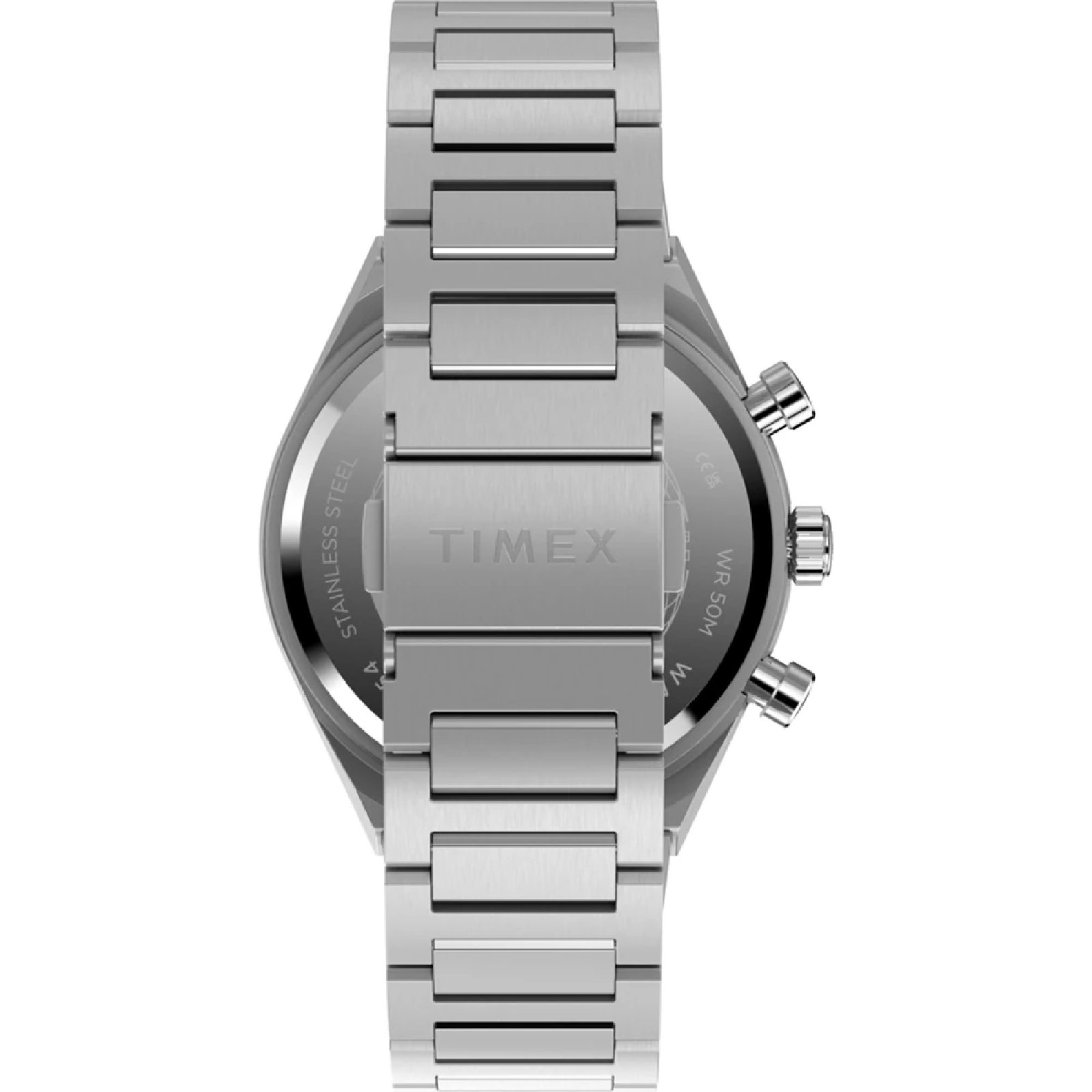 Relógio Timex Q Continental Chronograph TW2Y55900 Masculino 40mm Aço Inox Prata 6