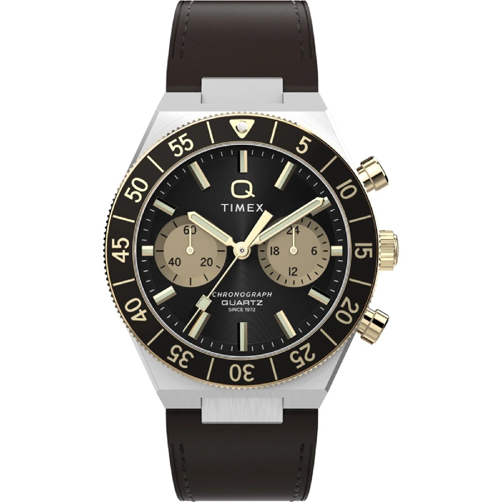 Relógio Timex Q Continental TW2Y56000 Masculino 40mm Couro