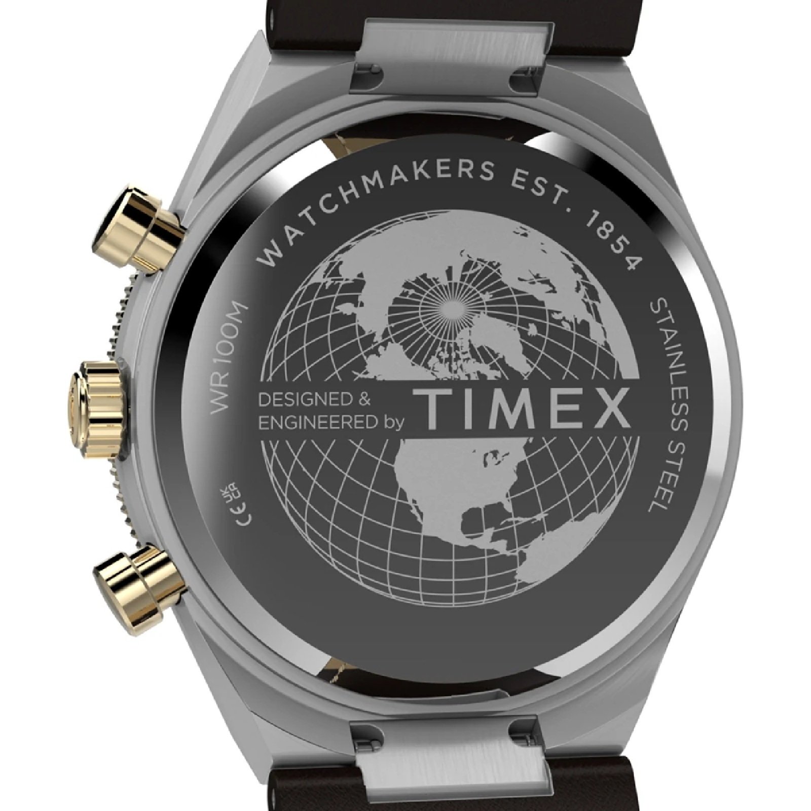 Relógio Timex Q Continental TW2Y56000 Masculino 40mm Couro Prata 5