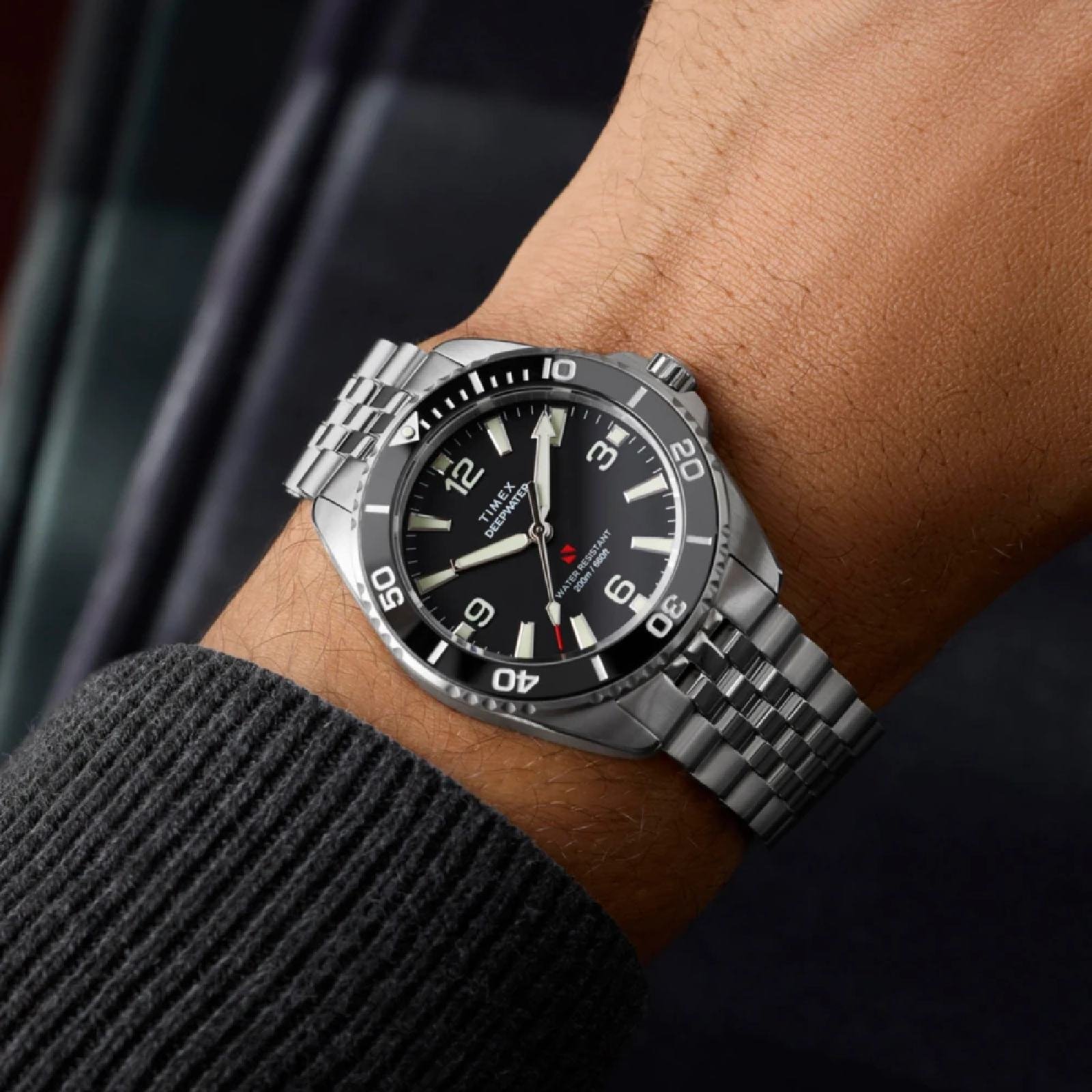 Relógio Timex Deepwater TW2Y64500 Masculino 40,5 mm Aço Inox Prata 2