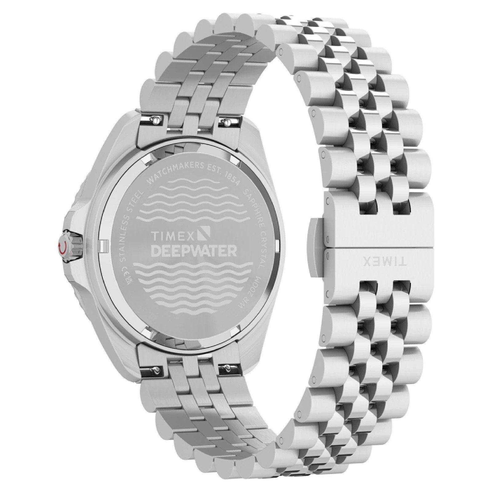 Relógio Timex Deepwater TW2Y64500 Masculino 40,5 mm Aço Inox Prata 5