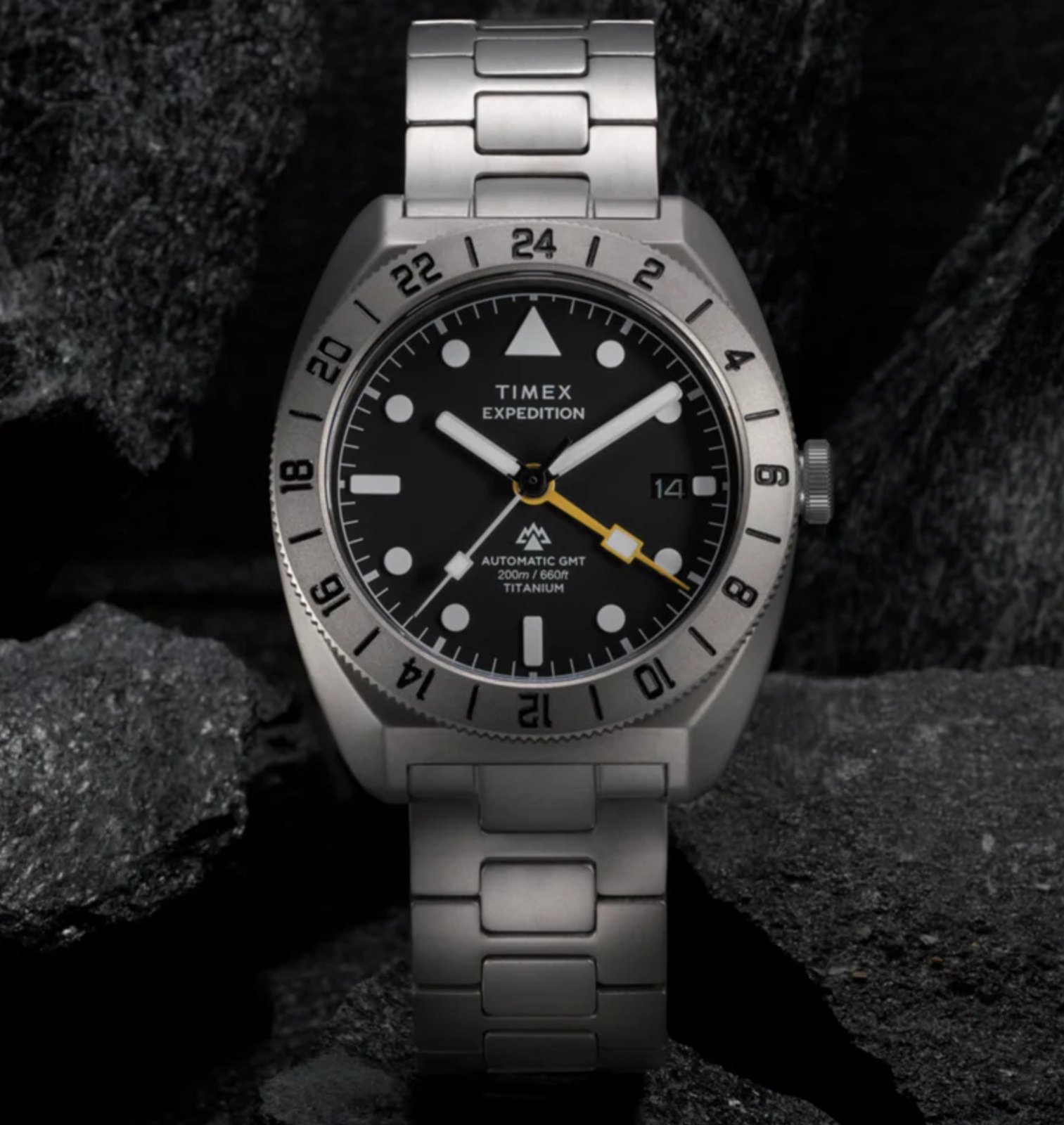 Relógio Timex Expedition Pioneer Titanium Automatic GMT TW2Y63500 Masculino 41mm Cinza 3