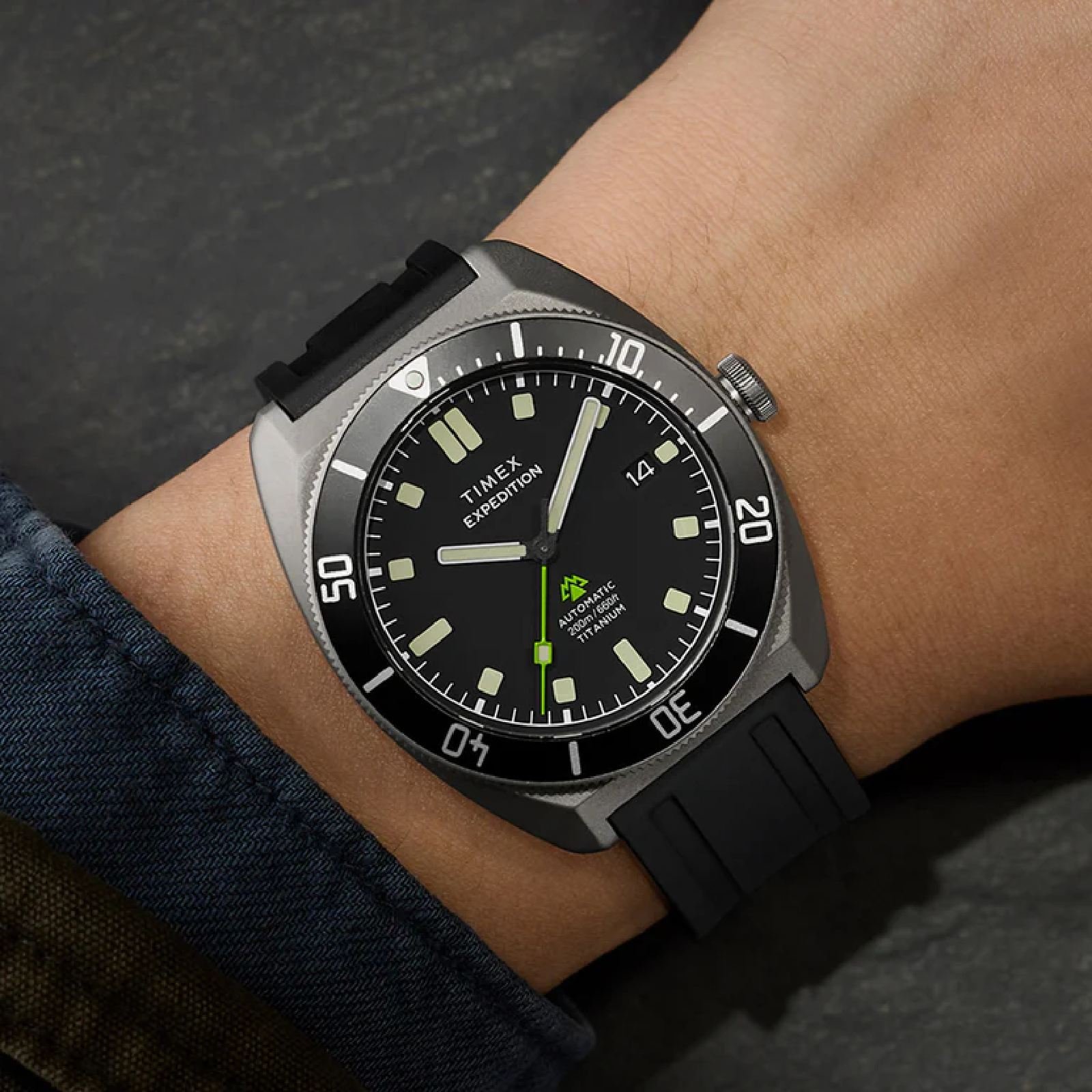 Relógio Timex Expedition Pioneer Titanium Automatic TW2Y63600 Masculino 41mm Cinza 2