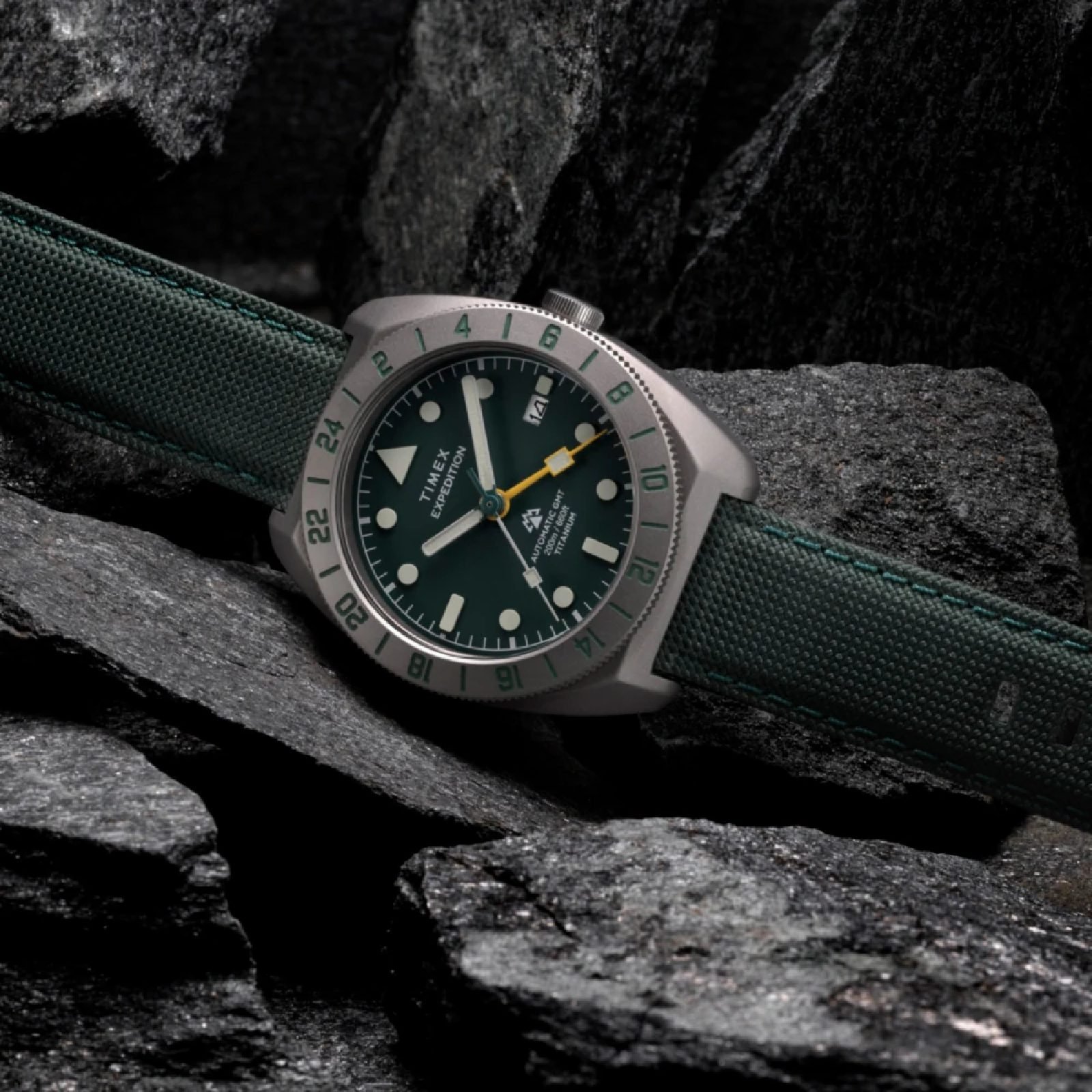 Relógio Timex Expedition Pioneer Titanium Automatic GMT TW2Y63400 Masculino 41mm Cinza 5