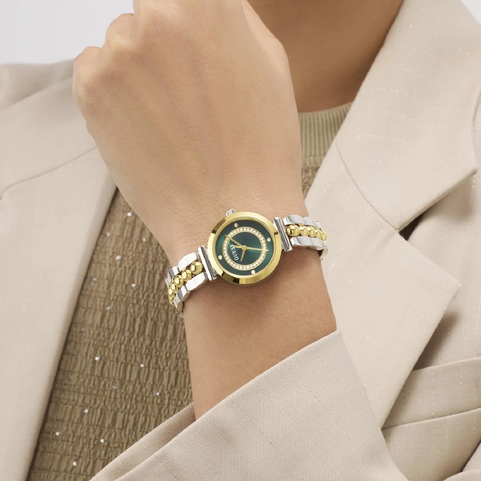 Relógio Guess GW0994L3 Feminino 26mm Aço Inoxidável Prata/Dourado 2