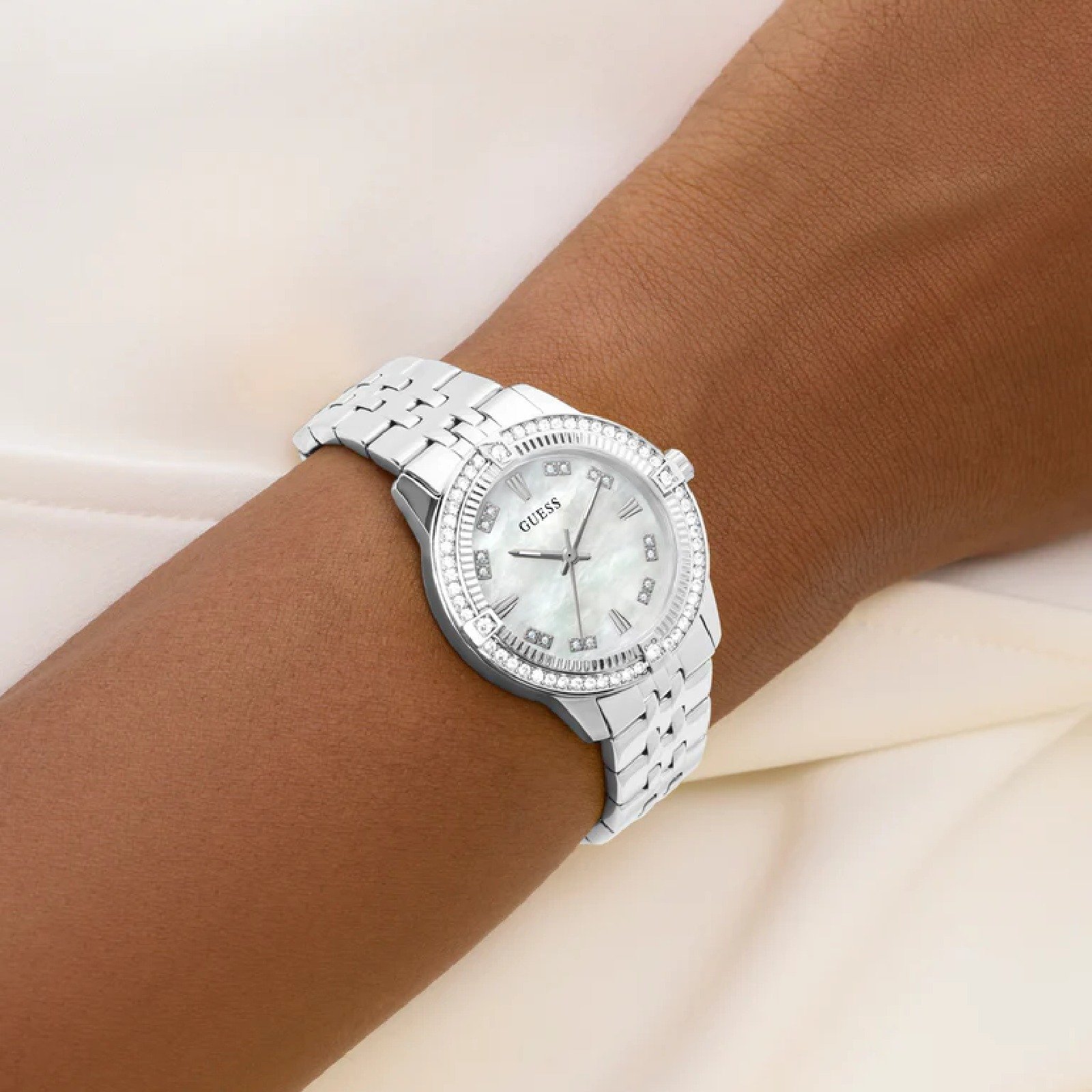 Relógio Guess GW1027L1 Feminino 32mm Aço Inoxidável Prata 4
