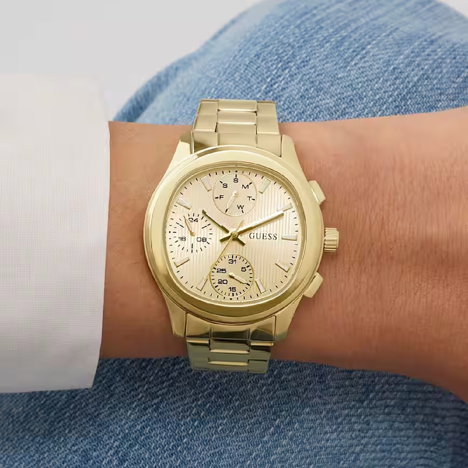 Relógio Guess GW1031L2 Feminino 36mm Aço Inoxidável Dourado 6