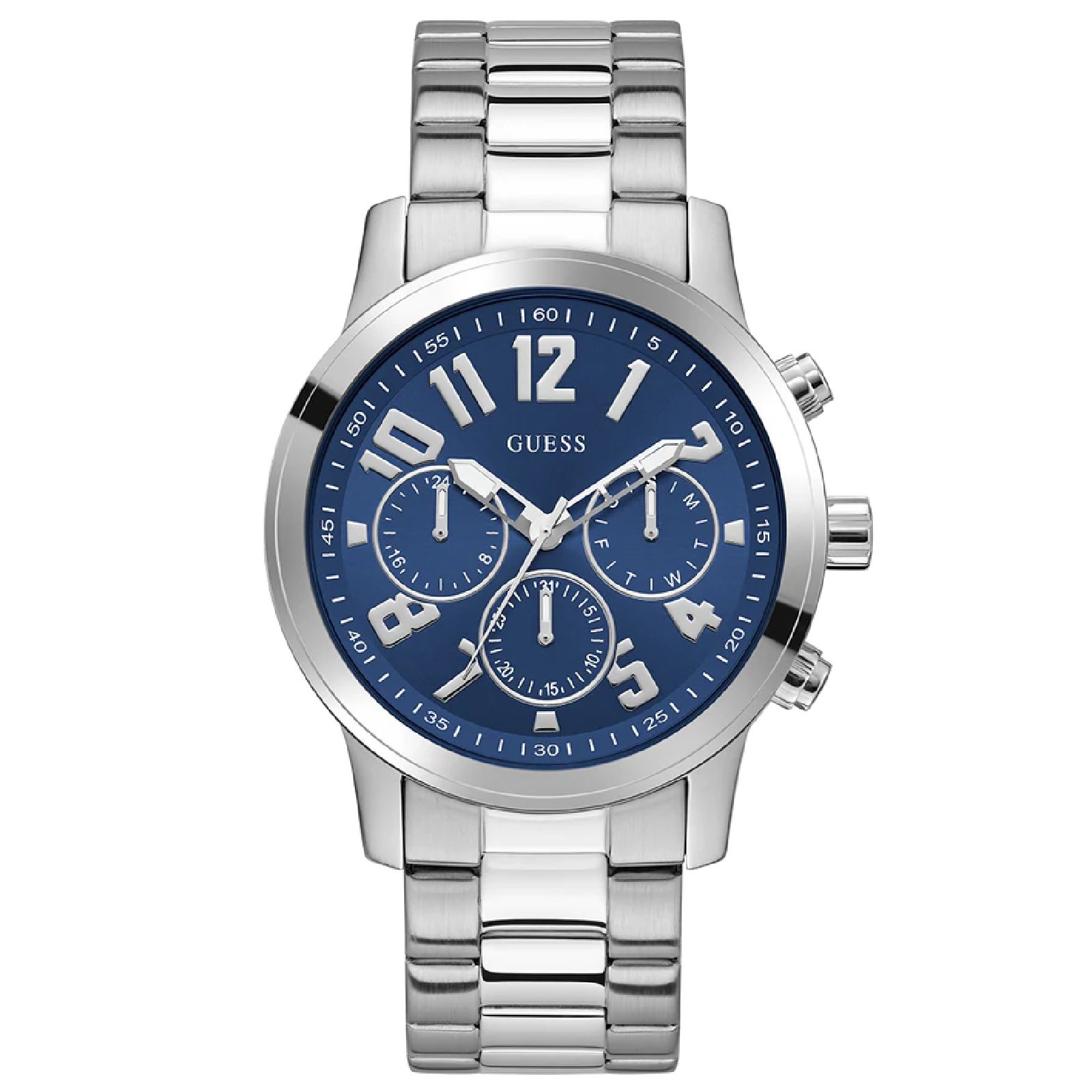 Relógio Guess GW1006G1 Masculino 44mm Aço Inox