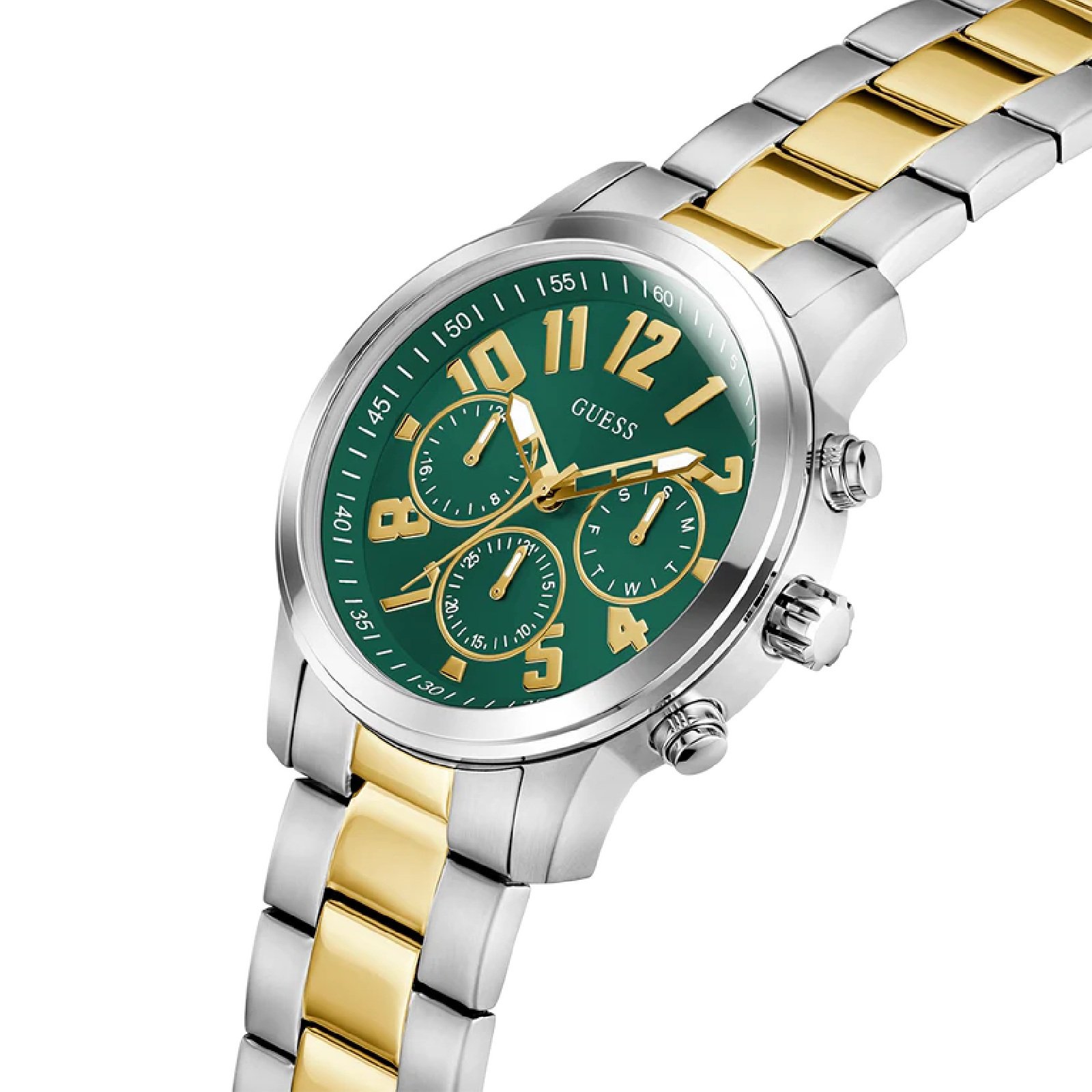 Relógio Guess GW1006G4 Masculino 44mm Aço Inox Dourado/Prata 3