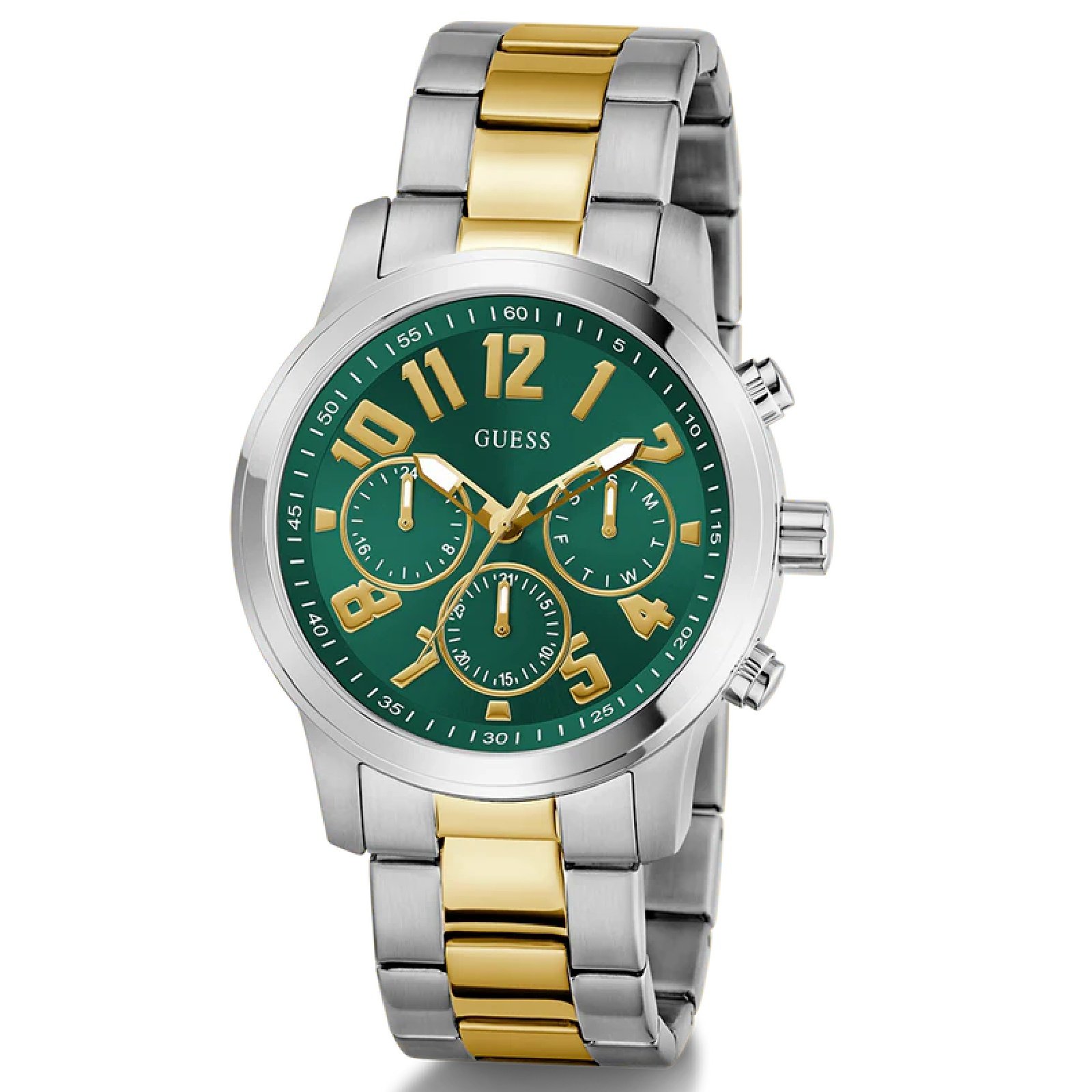 Relógio Guess GW1006G4 Masculino 44mm Aço Inox Dourado/Prata 5