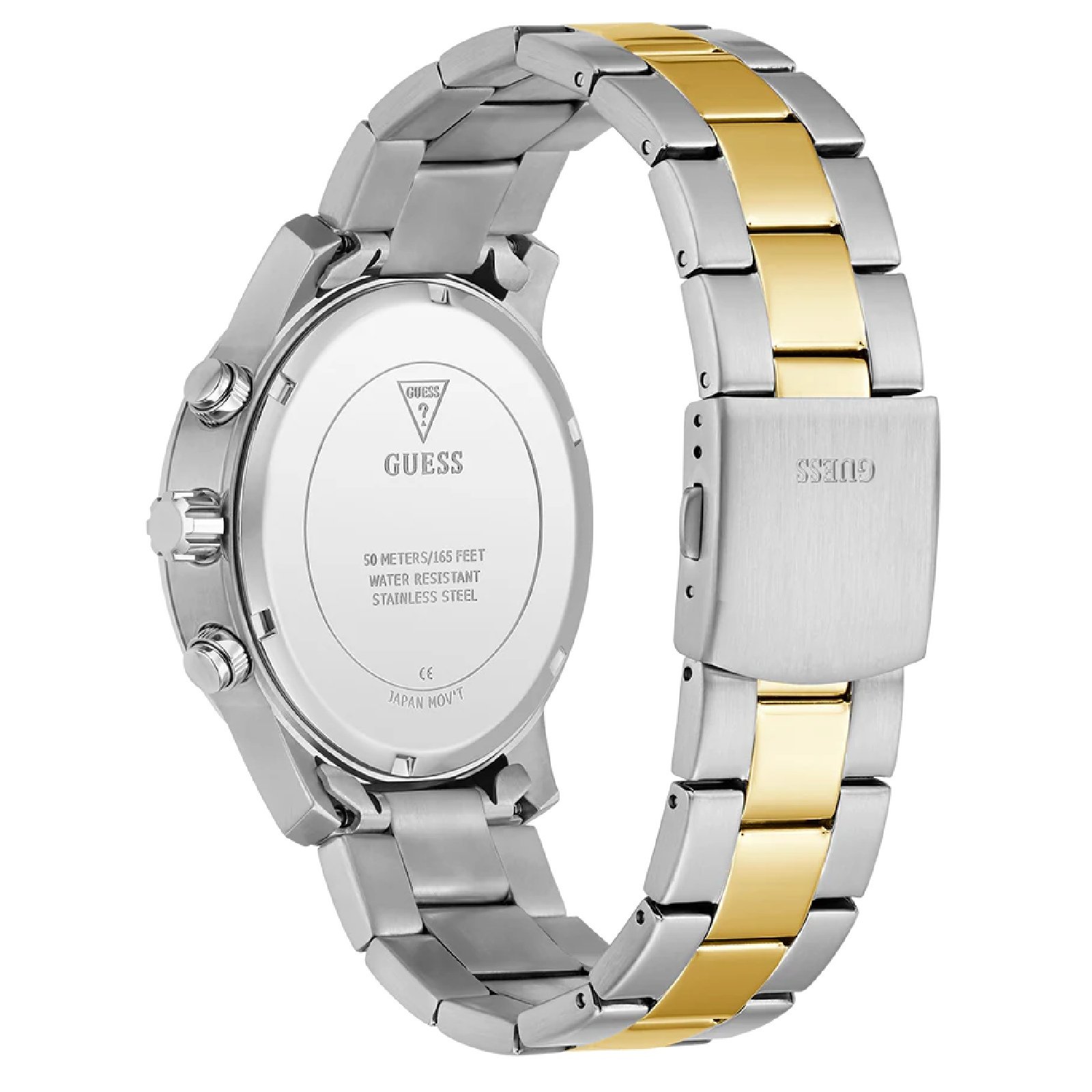 Relógio Guess GW1006G4 Masculino 44mm Aço Inox Dourado/Prata 7