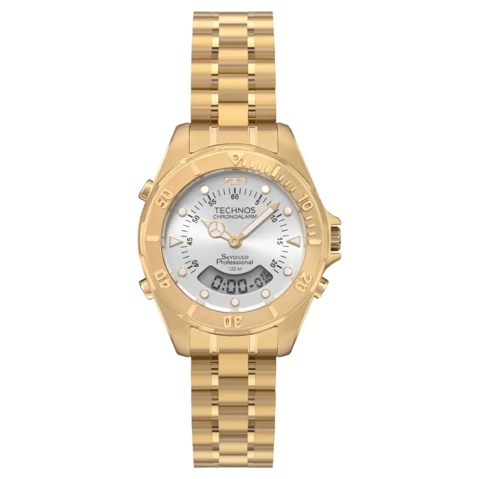 Relógio Technos Skydiver WGB212AB/1K Feminino 30mm Aço Inox
