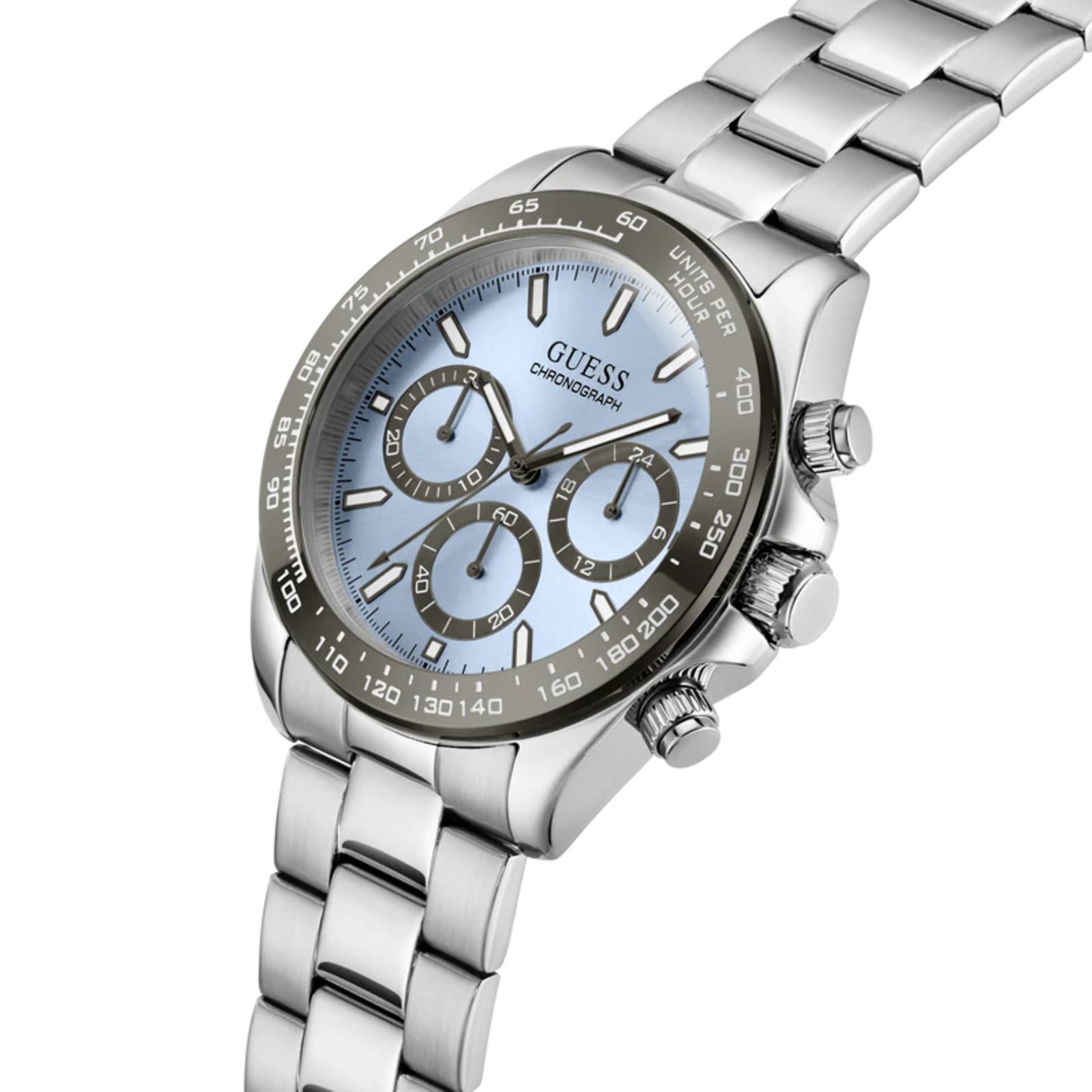 Relógio Guess GW1058G1 Masculino 42mm Aço Inox Prata 3