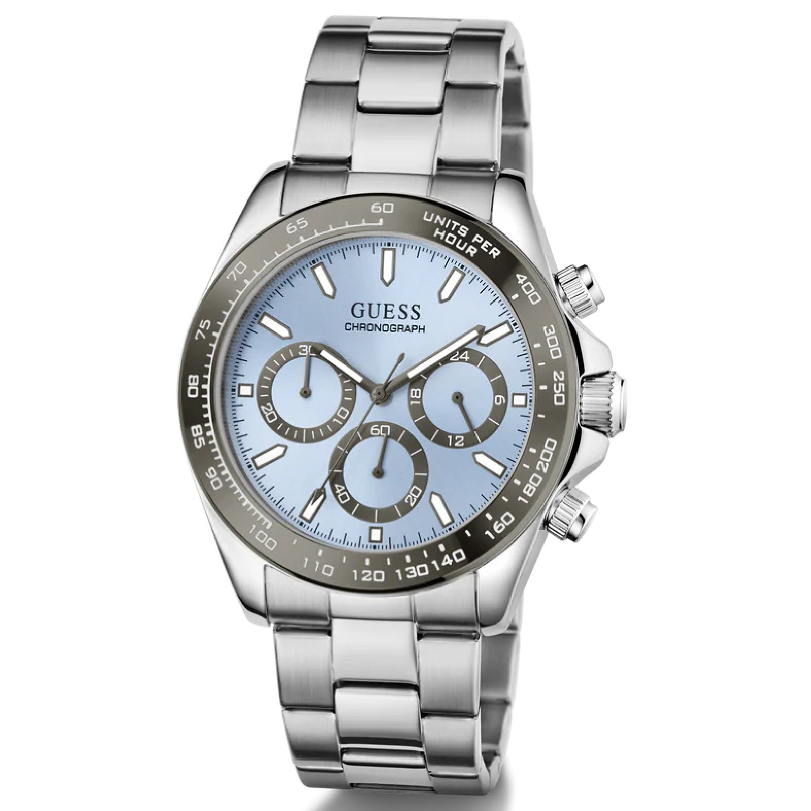 Relógio Guess GW1058G1 Masculino 42mm Aço Inox Prata 5