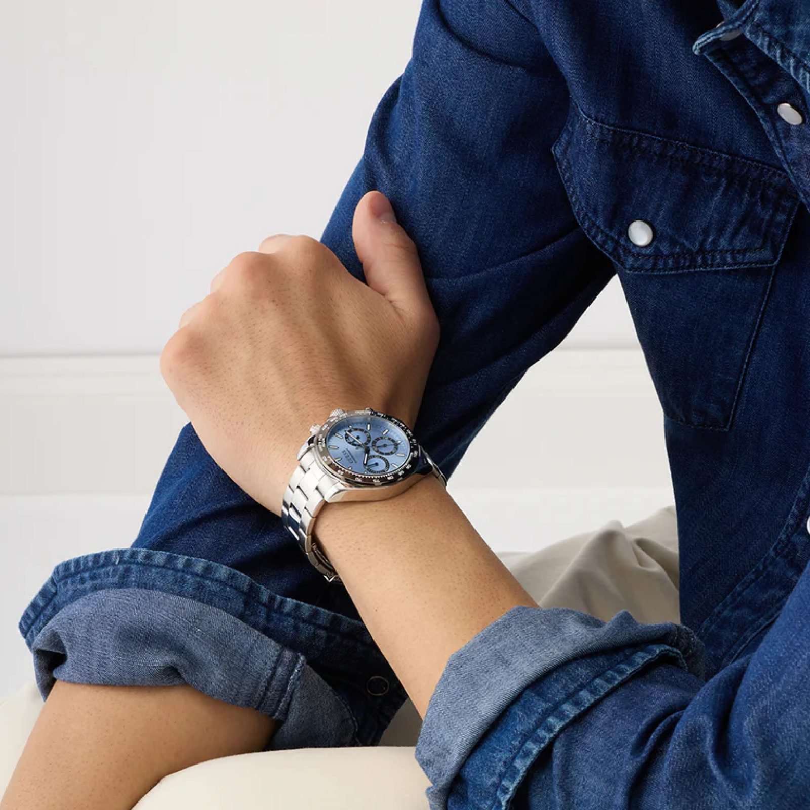 Relógio Guess GW1058G1 Masculino 42mm Aço Inox Prata 7
