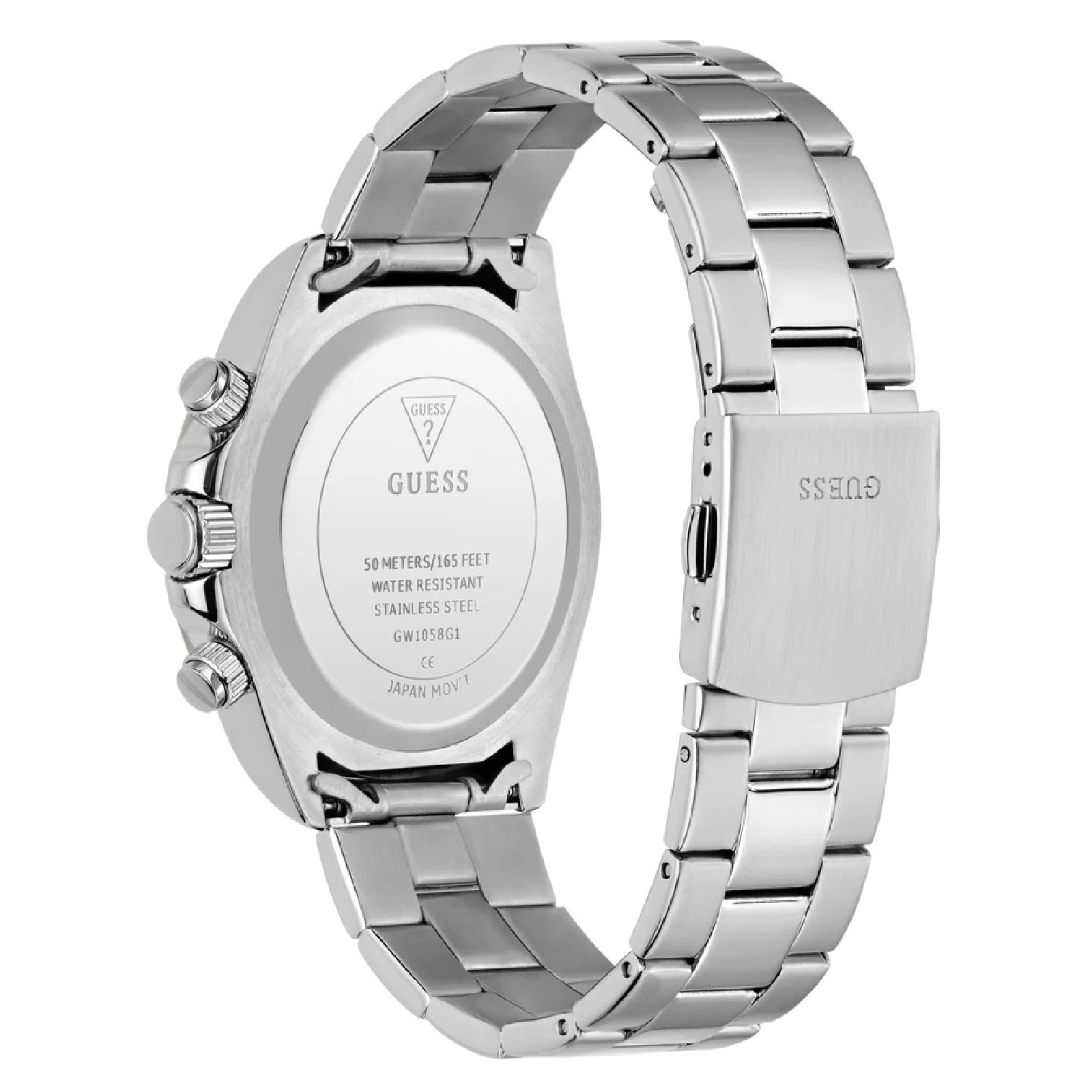 Relógio Guess GW1058G1 Masculino 42mm Aço Inox Prata 8