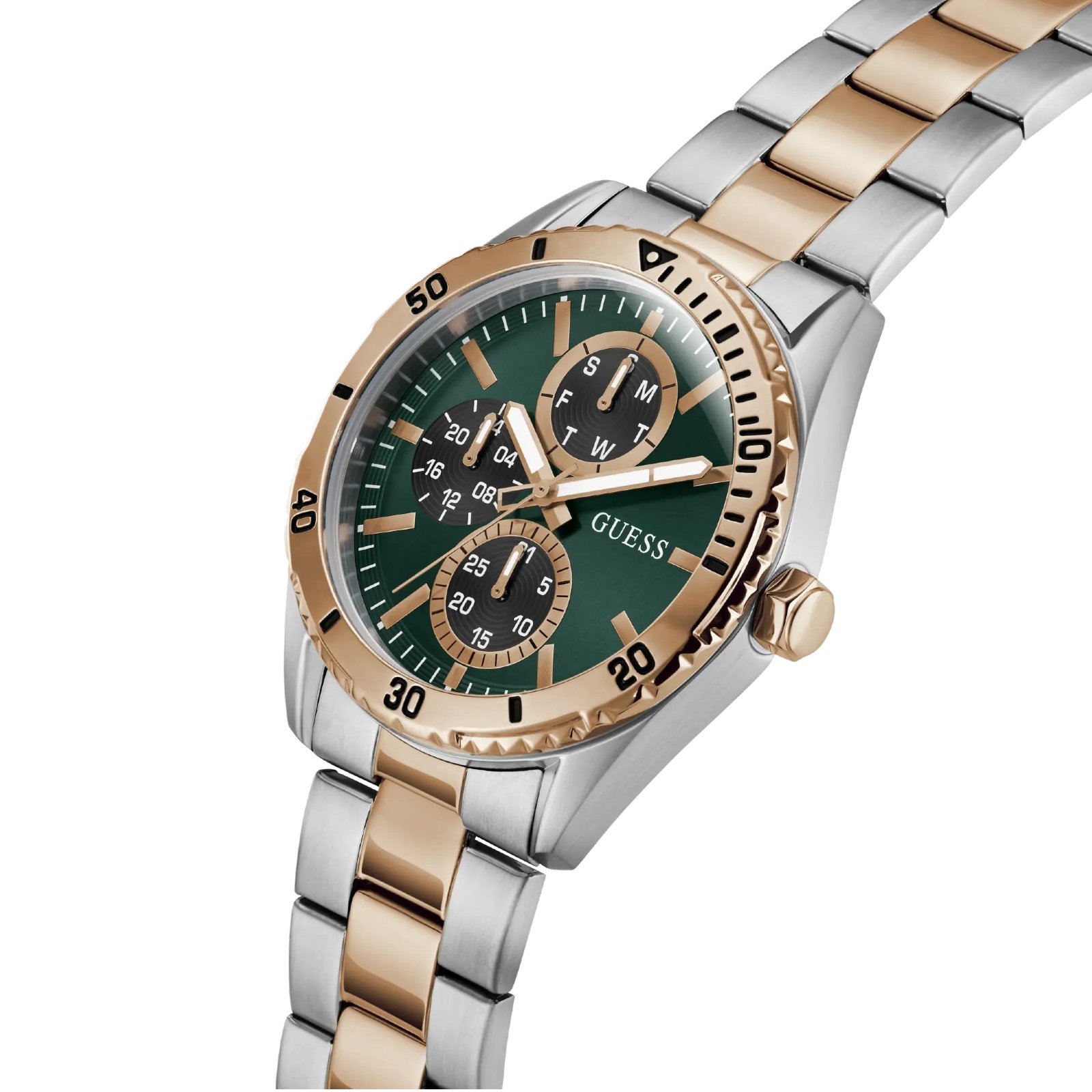 Relógio Guess GW1061G6 Masculino 43 mm Aço Inox Dourado/Prata 2
