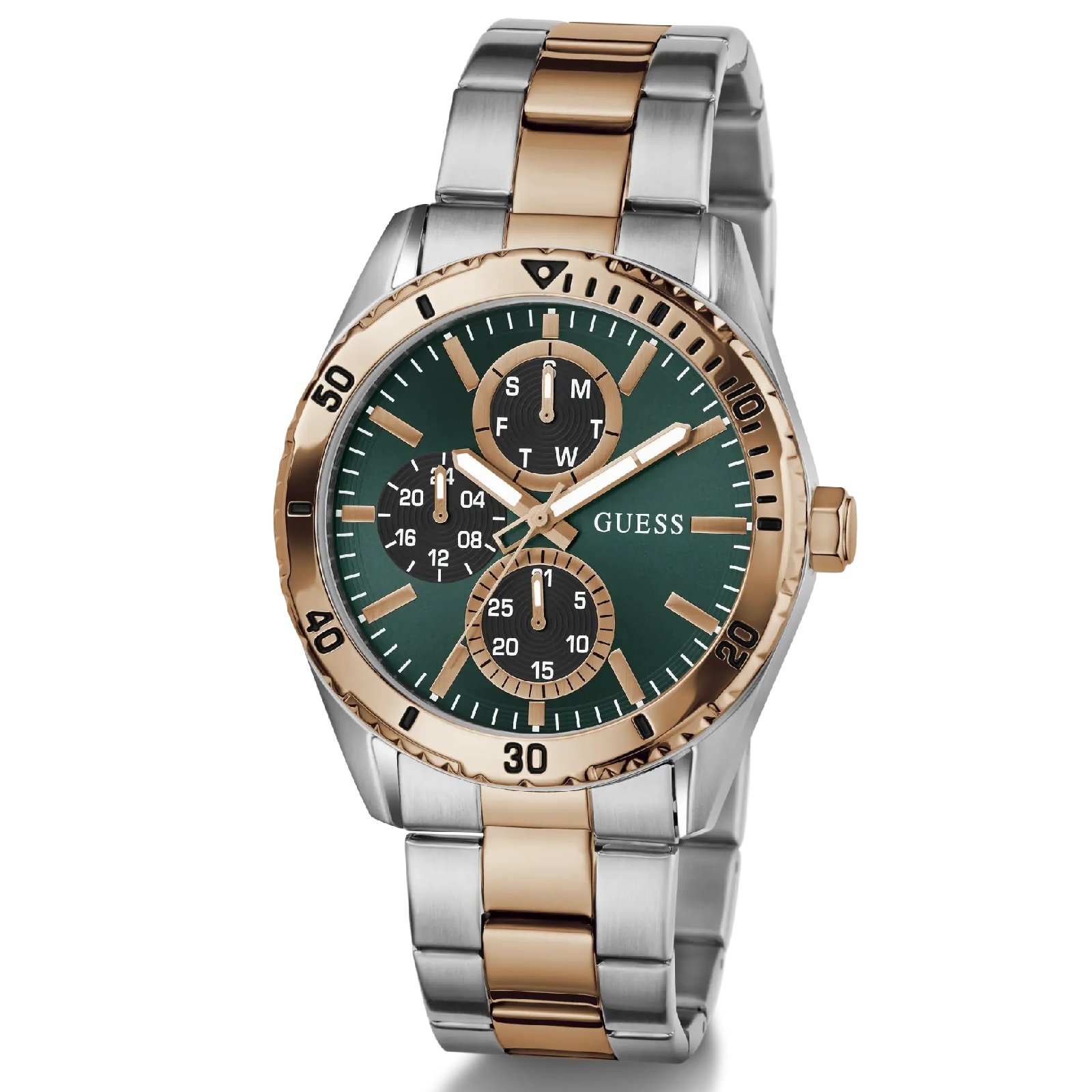 Relógio Guess GW1061G6 Masculino 43 mm Aço Inox Dourado/Prata 3