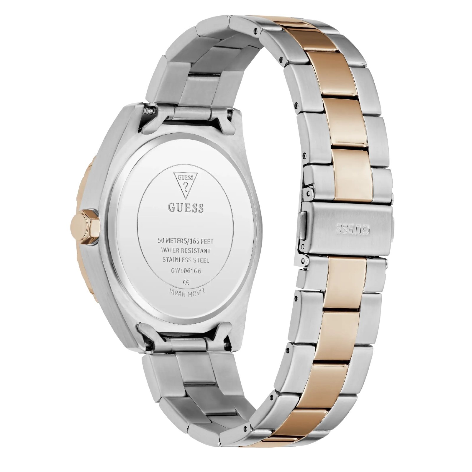 Relógio Guess GW1061G6 Masculino 43 mm Aço Inox Dourado/Prata 5