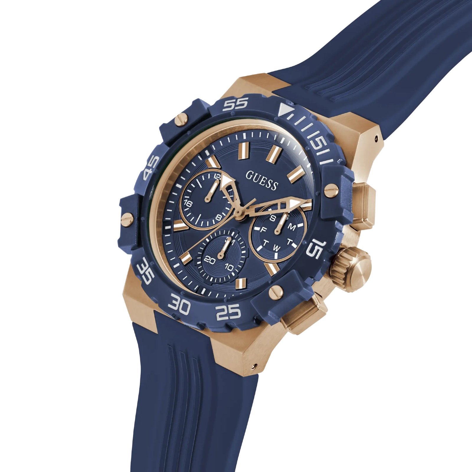 Relógio Guess GW1059G5 Masculino 43mm Azul/Bege 2