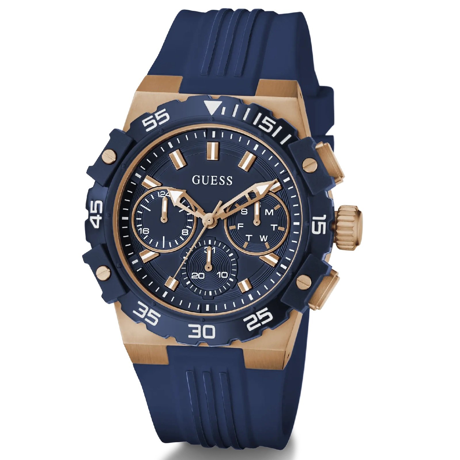 Relógio Guess GW1059G5 Masculino 43mm Azul/Bege 3