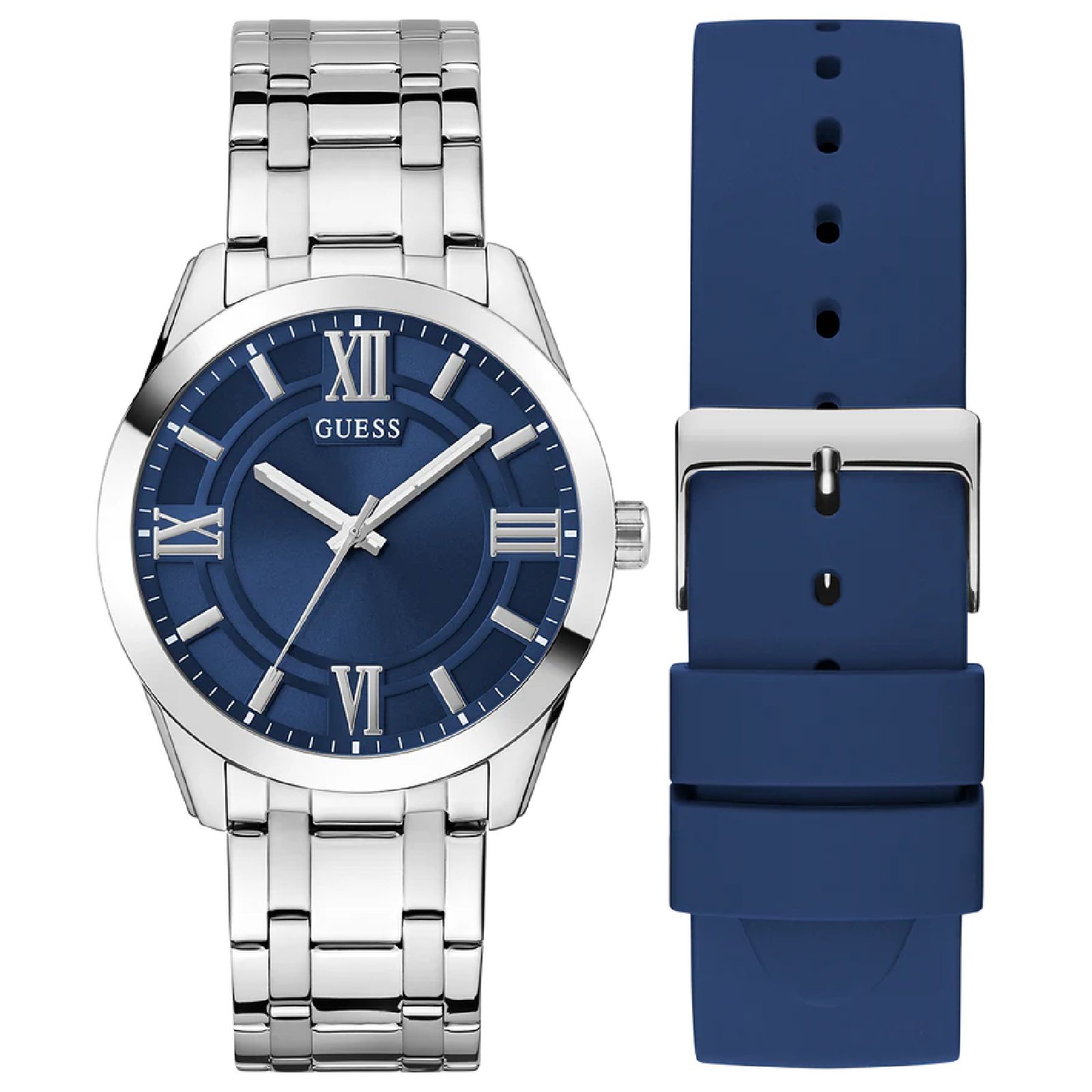Relógio Guess GW1008G1 Masculino 44mm Aço Inox