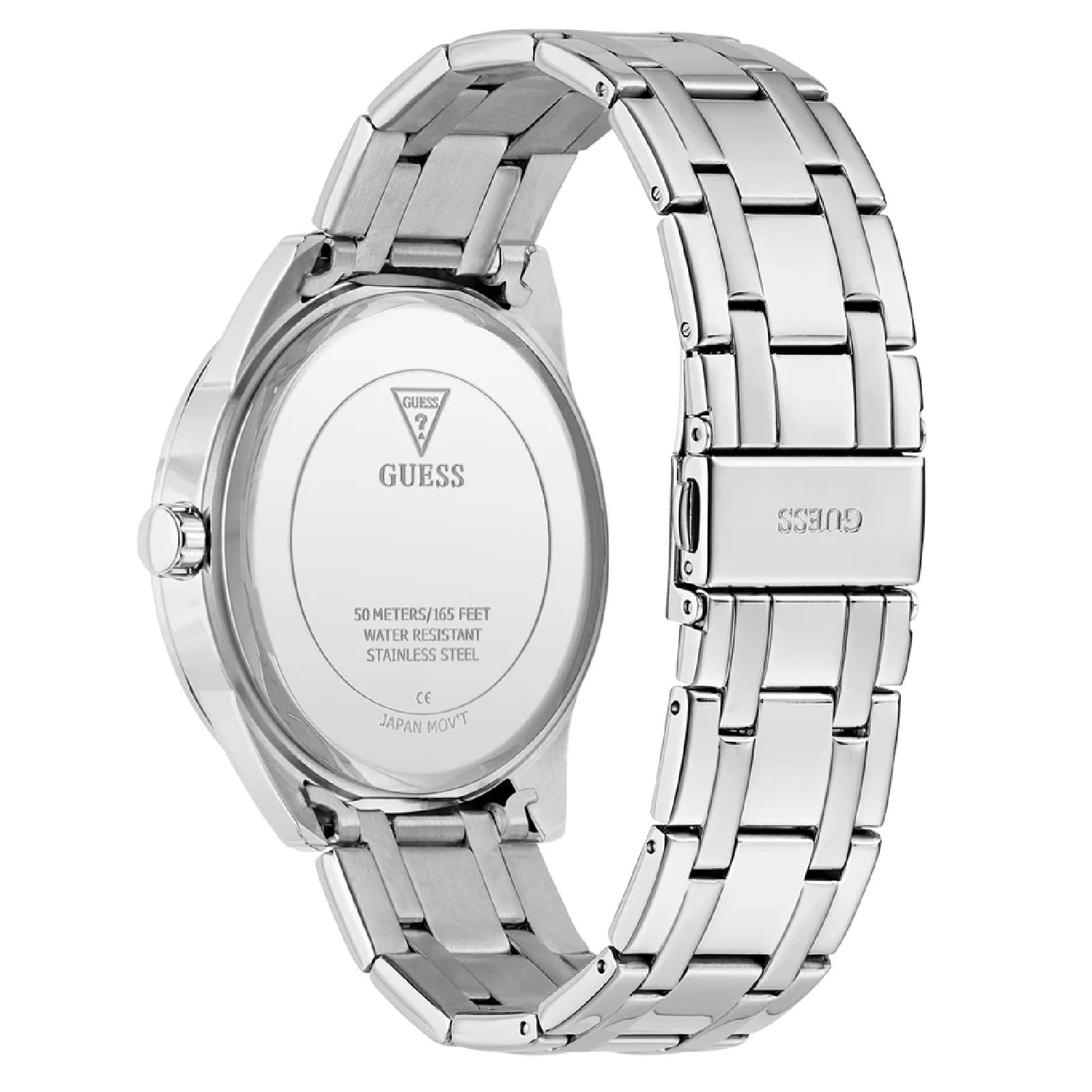 Relógio Guess GW1008G1 Masculino 44mm Aço Inox Prata 5