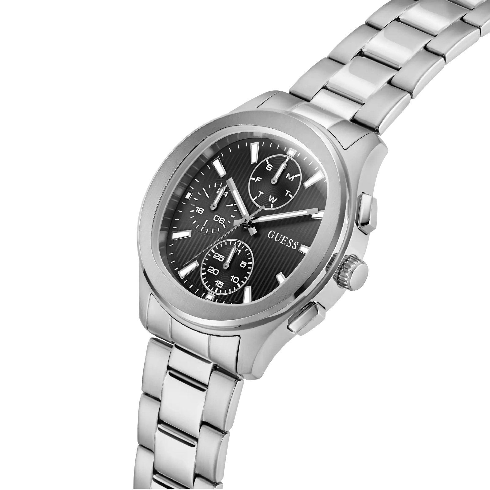 Relógio Guess GW1048G1 Masculino 40 mm Aço Inox Prata 2