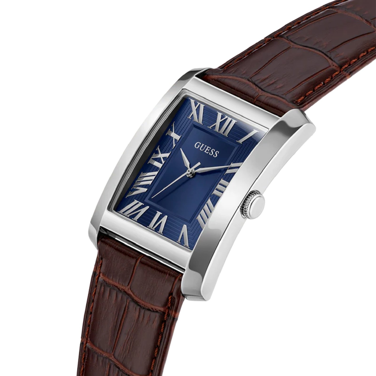 Relógio Guess GW1003G2 Masculino 34mm Couro Prata 3