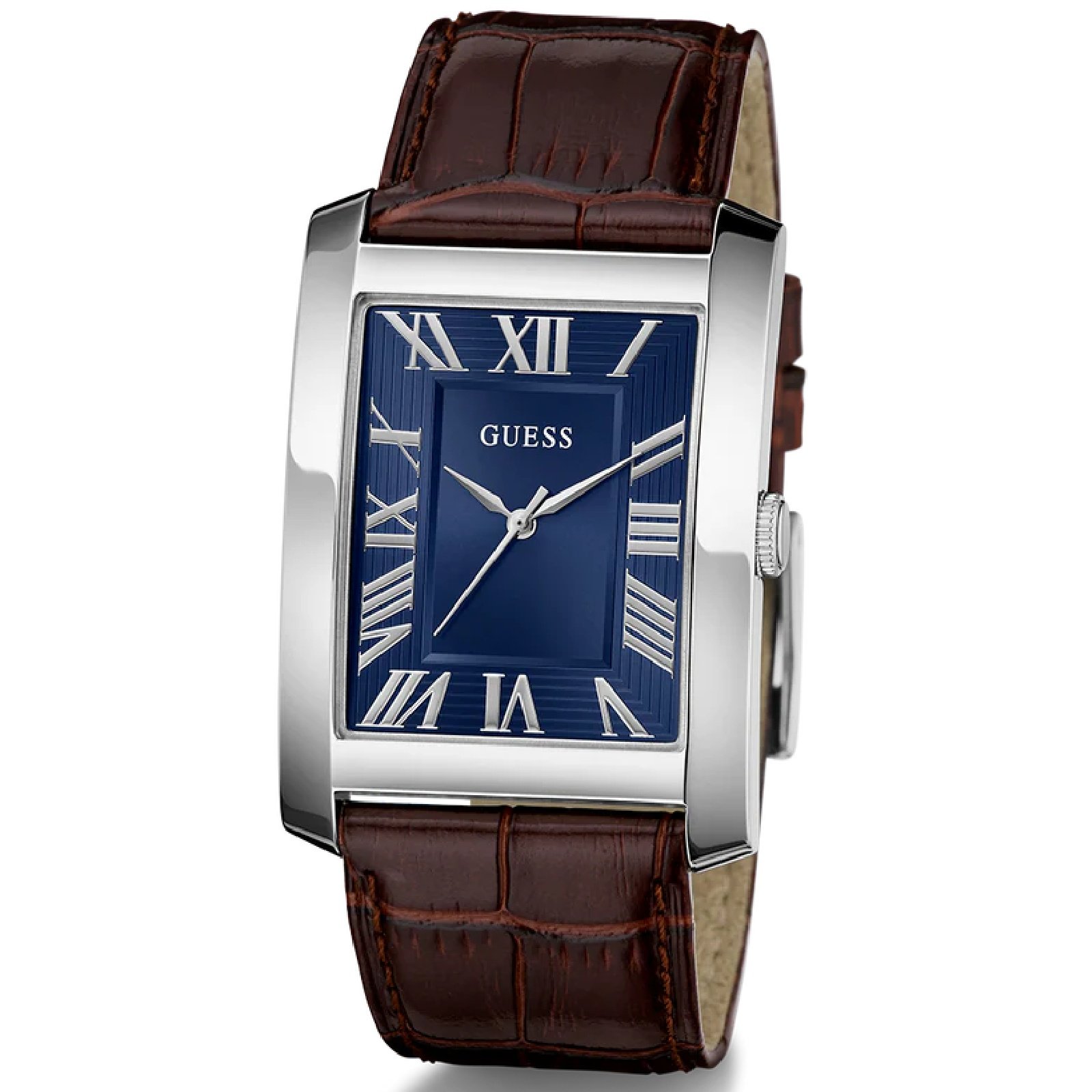 Relógio Guess GW1003G2 Masculino 34mm Couro Prata 5