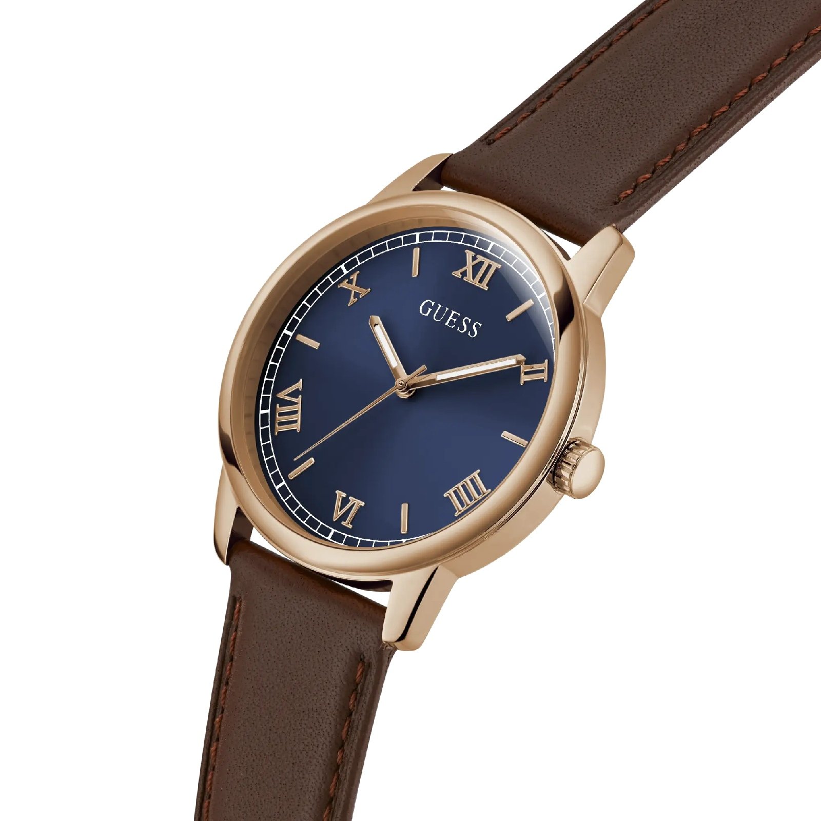 Relógio Guess GW1054G5 Masculino 40mm Couro Dourado 2