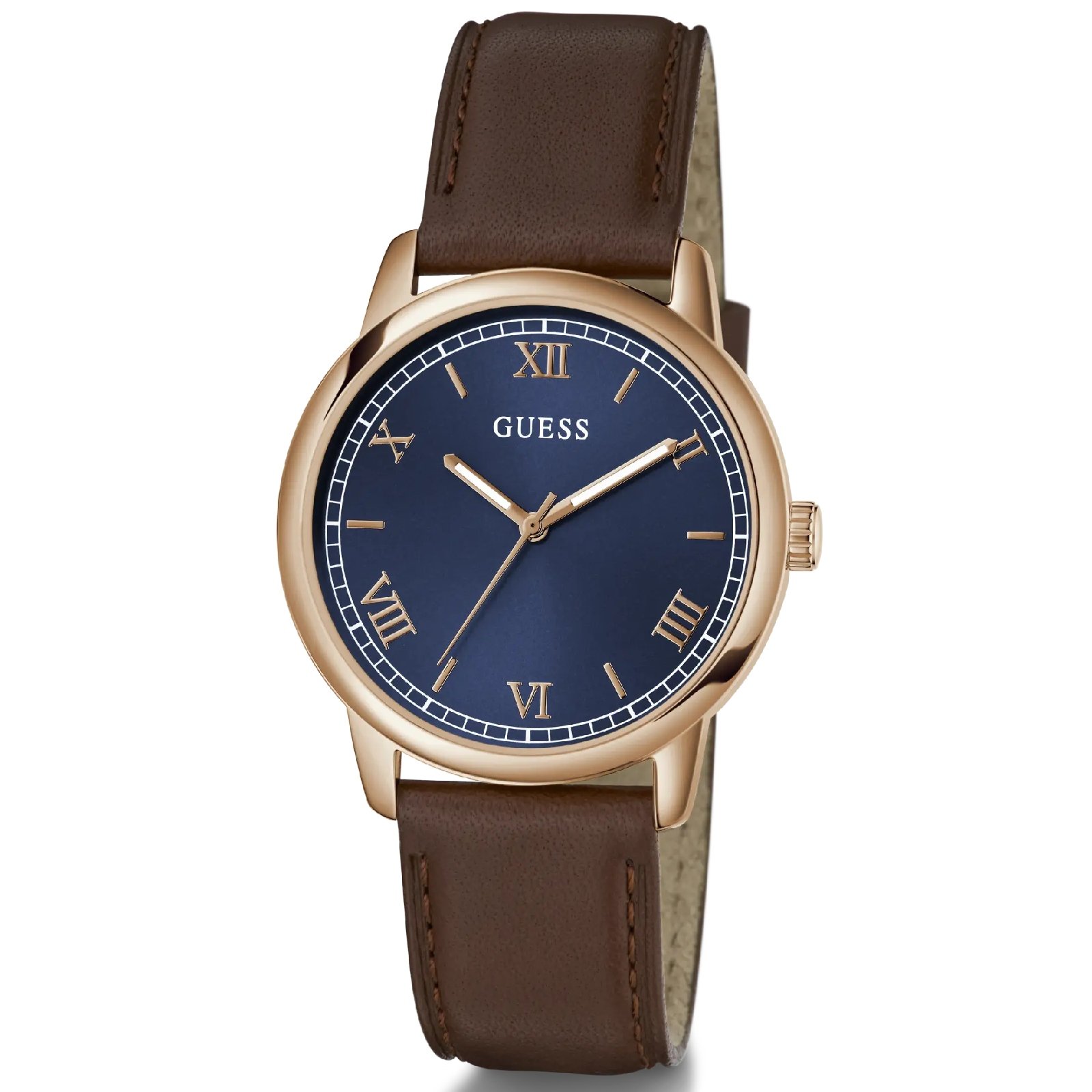 Relógio Guess GW1054G5 Masculino 40mm Couro Dourado 3