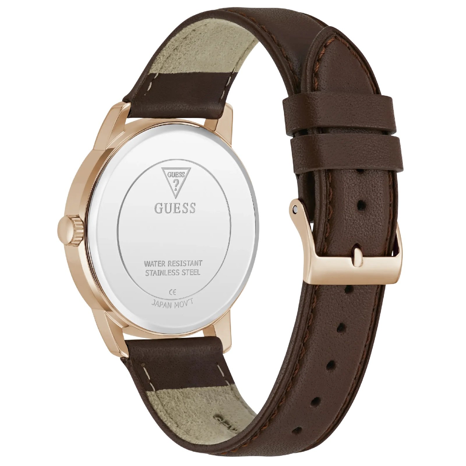 Relógio Guess GW1054G5 Masculino 40mm Couro Dourado 5