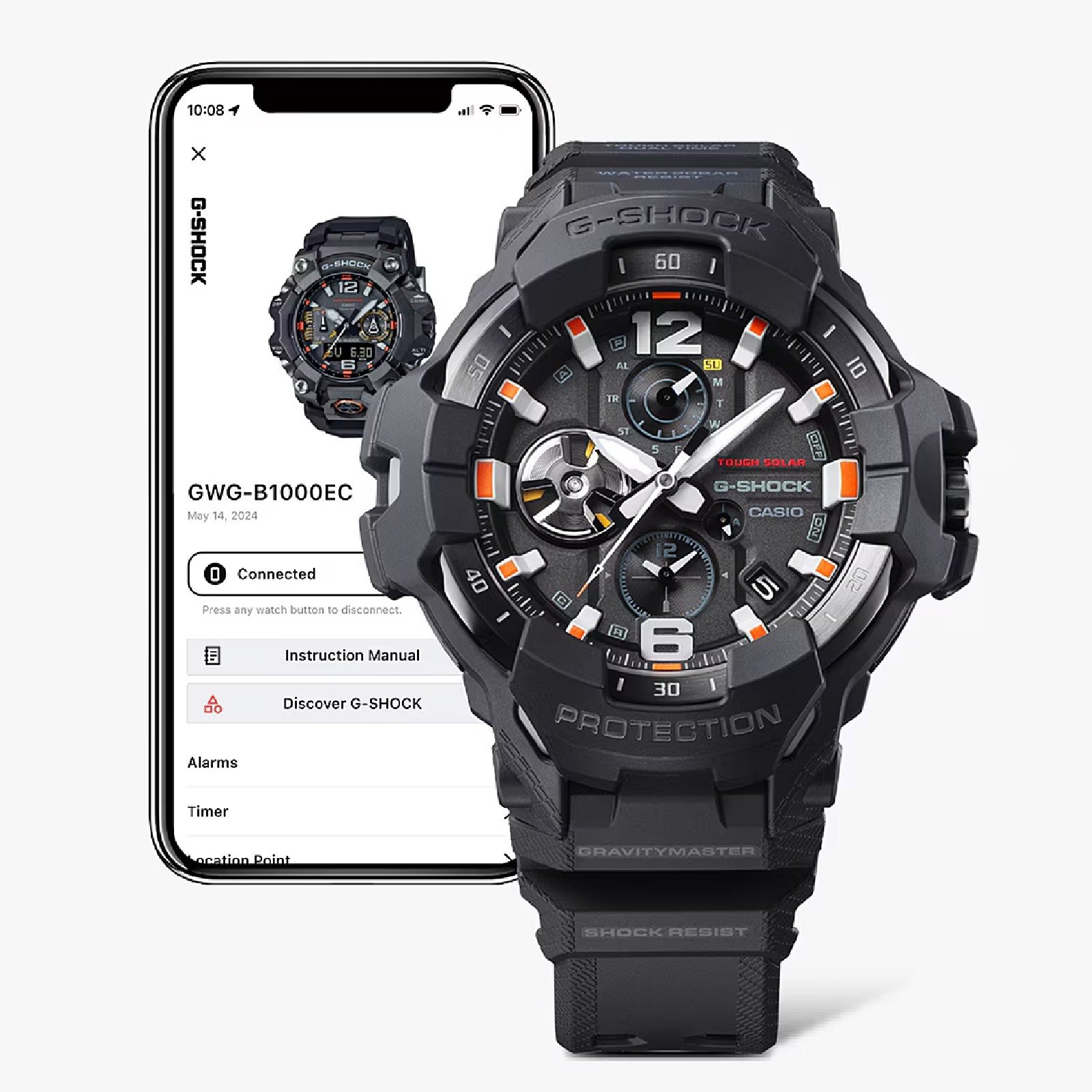 Relógio Casio G-SHOCK GravityMaster GR-B300EC-1ADR Preto 4