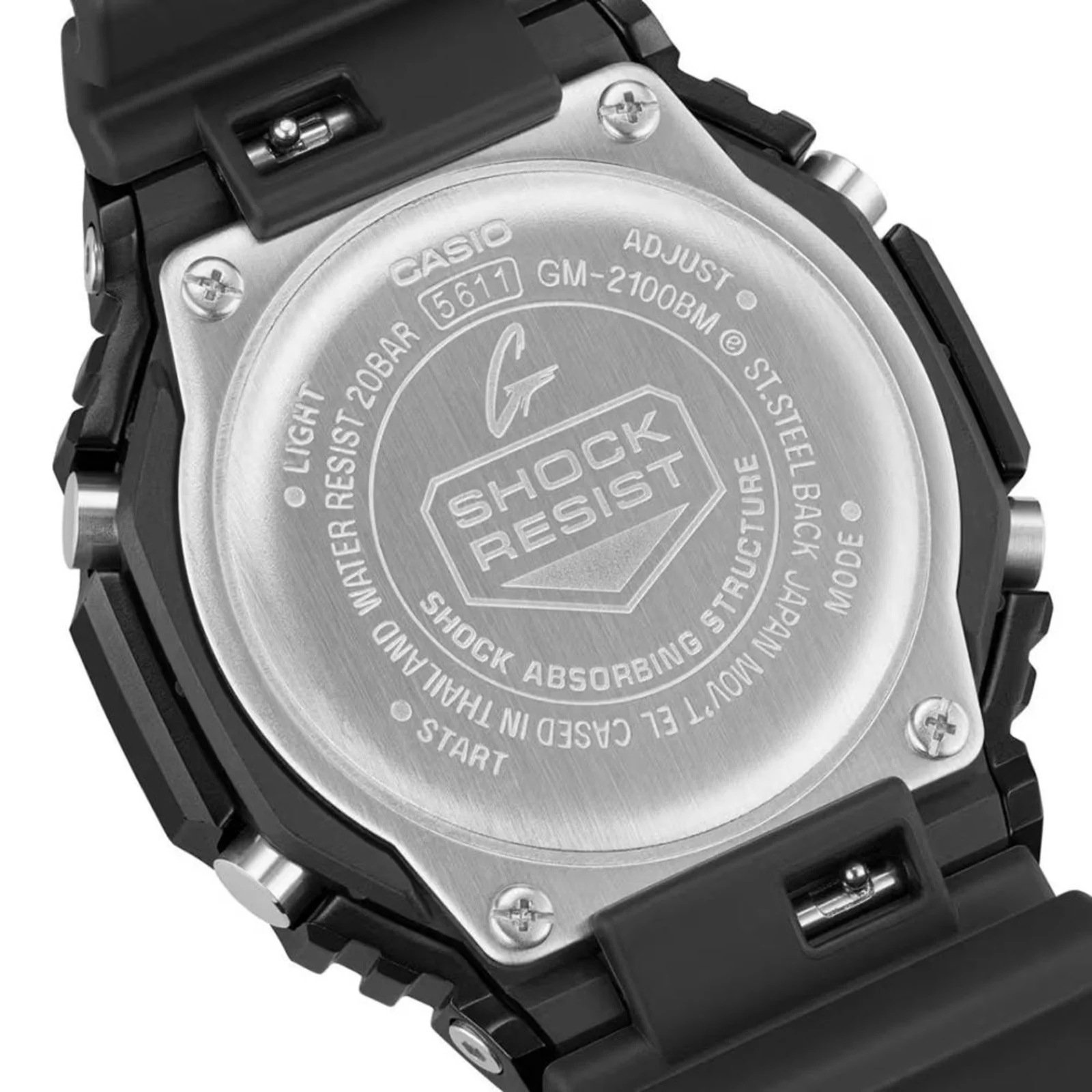 Relógio Casio G-SHOCK GM-2100BM-1ADR Masculino 44mm Preto 7