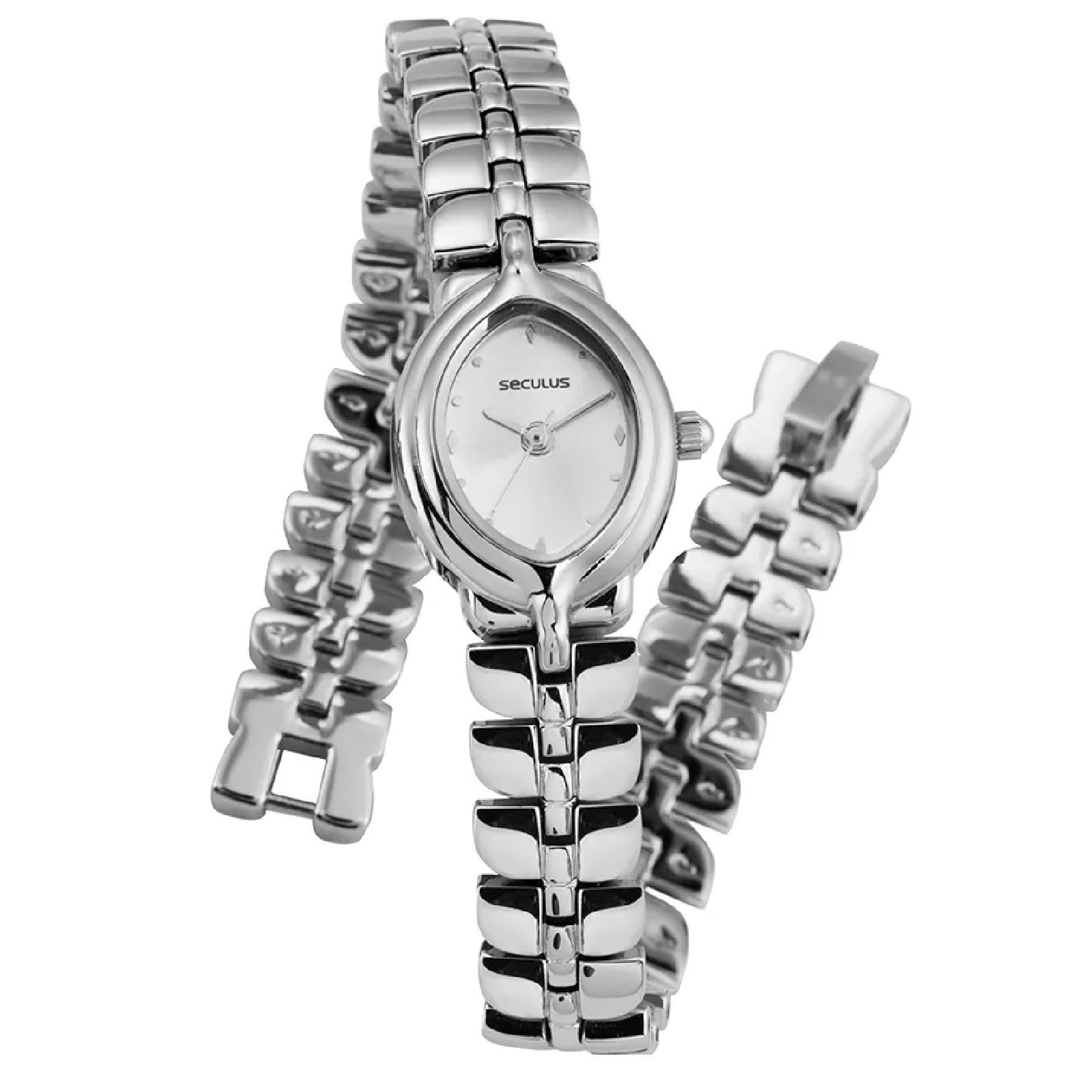 Relógio Seculus 39001L0SVNB2 Feminino 17mm Aço Inox Prata 2