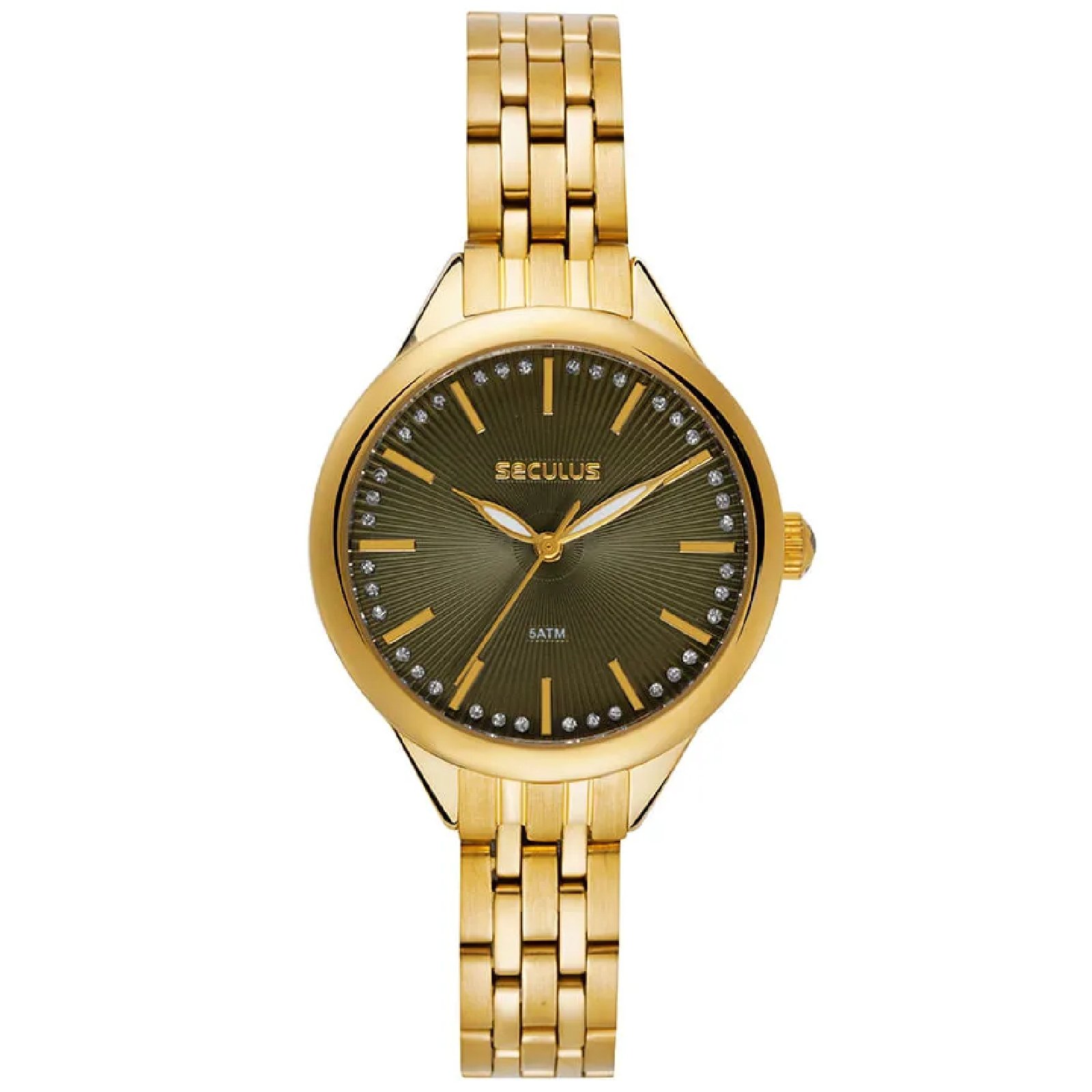 Relógio Seculus 44349LPSVDS2 Feminino 34mm Aço Inox